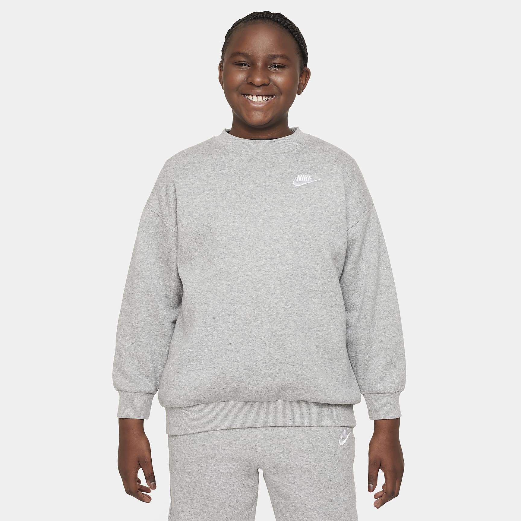 Nike Sportswear Club Fleece Big Kids' Oversized Sweatshirt