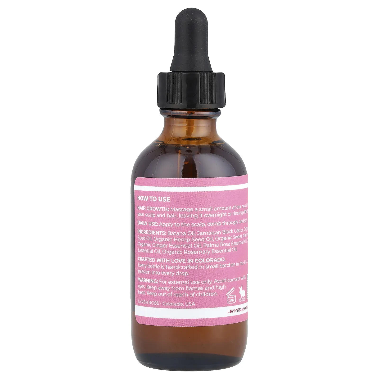 Leven Rose, Масло для волос Batana, 60 мл (2 жидк. Унции)