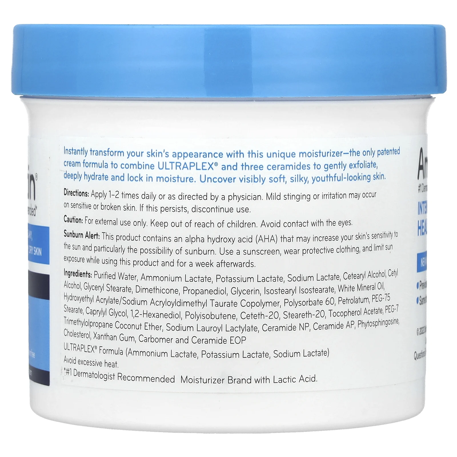 AmLactin, Rapid Relief, восстанавливающий крем с 15% молочной кислотой, без отдушек, 340 г (12 унций)