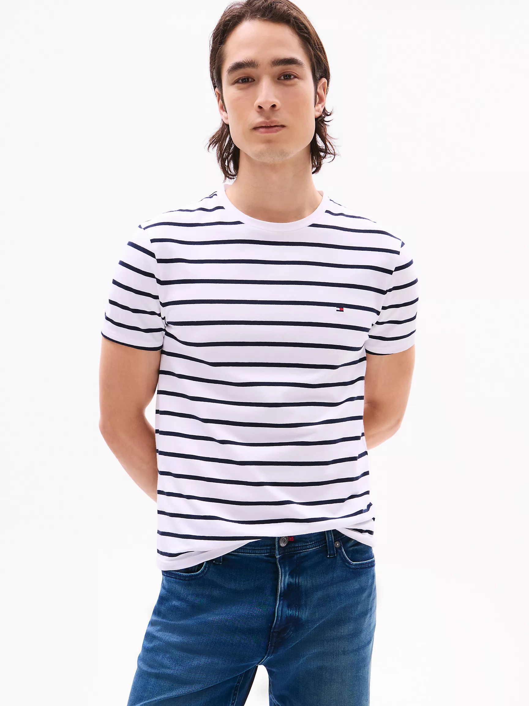 Мужская футболка Tommy Hilfiger, Эластичная футболка премиального качества сверхприталенного кроя