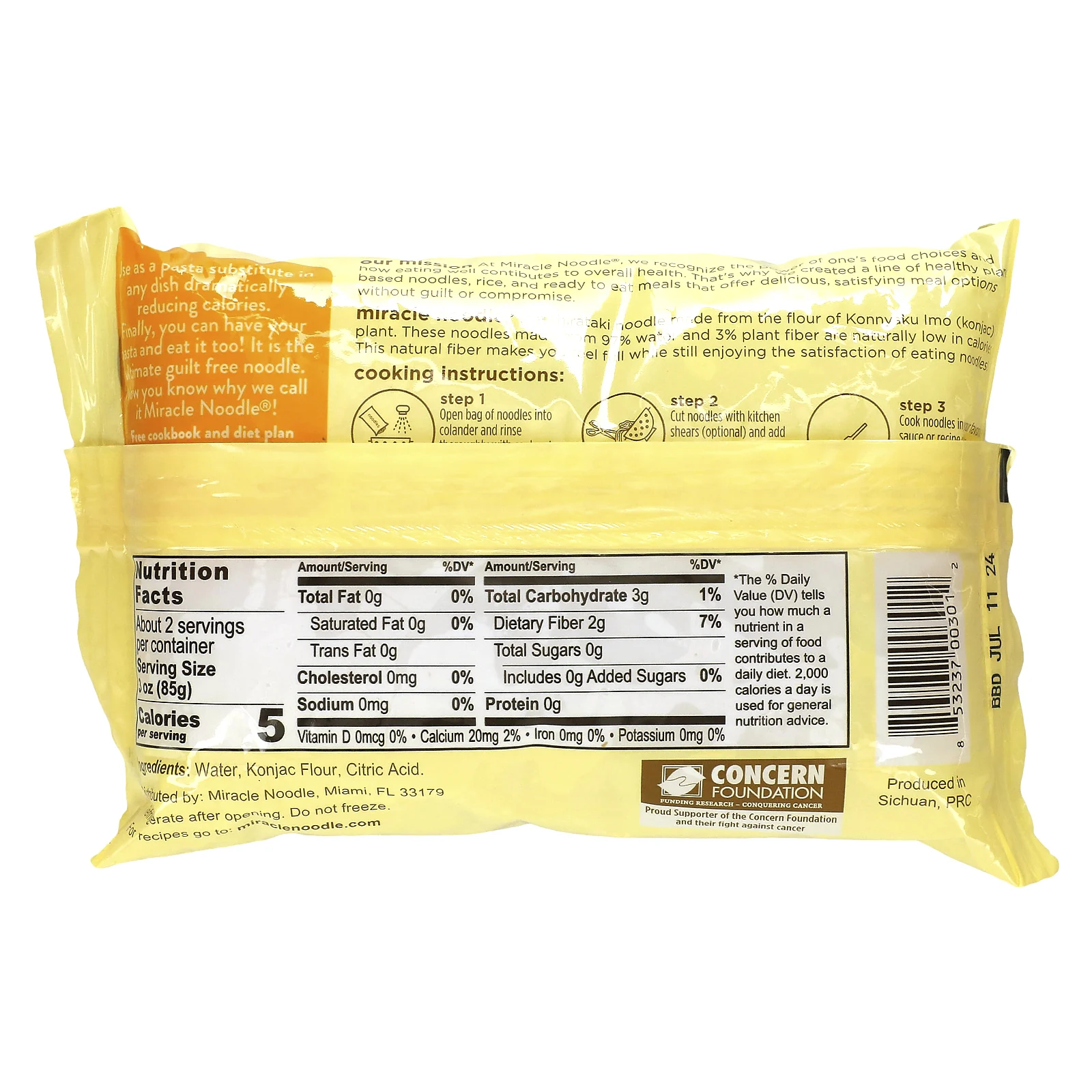 Miracle Noodle, феттучини, 200 г (7 унций)