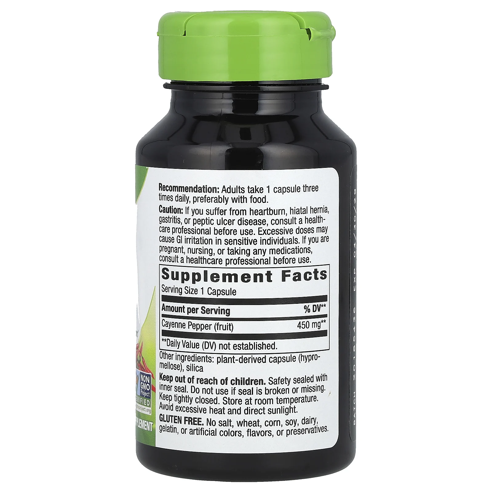 Nature's Way, плод кайенского перца, 40 000 SHU/г, 100 веганских капсул