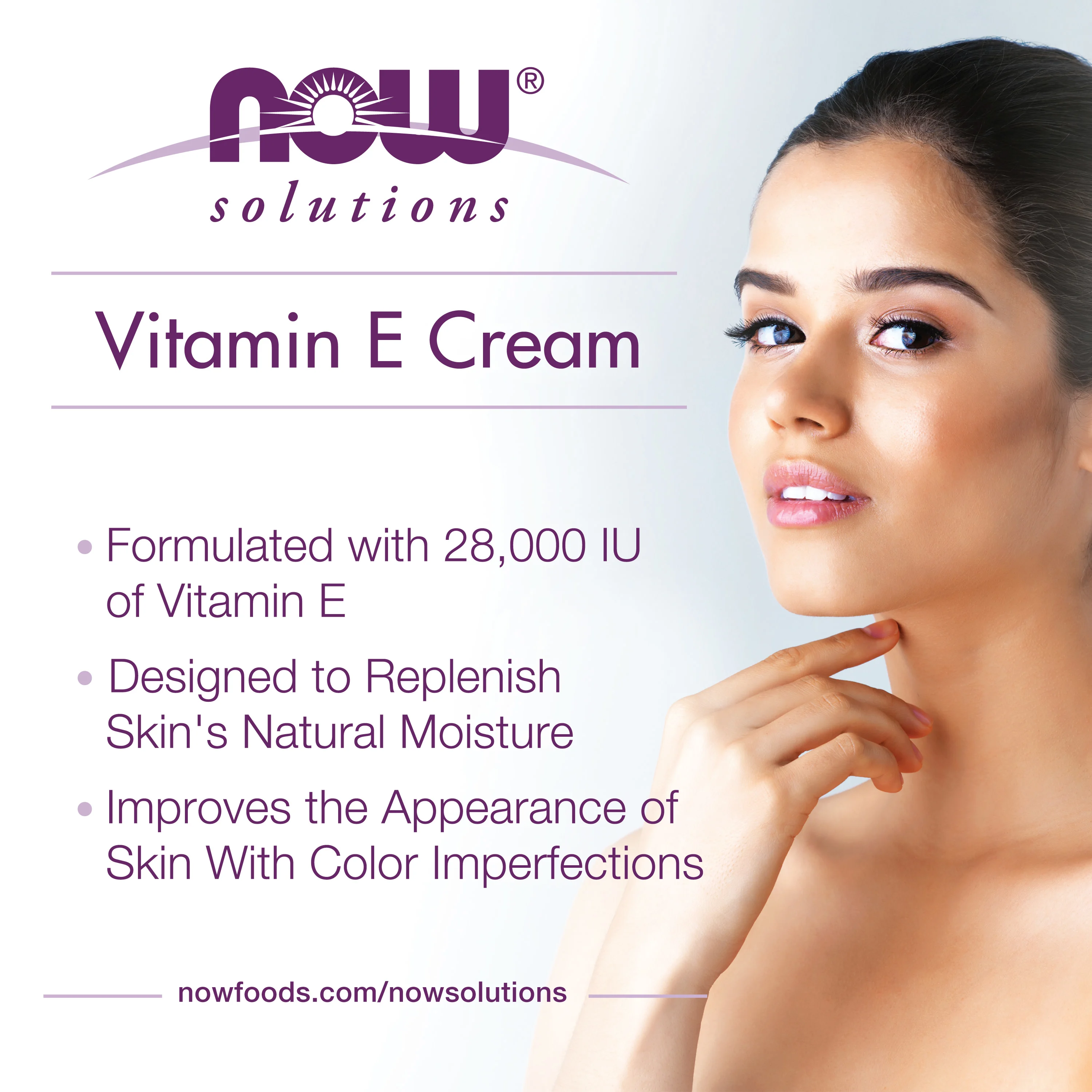 NOW Foods, Solutions, крем с витамином E, 28 000 МЕ, 118 мл (4 жидких унции)