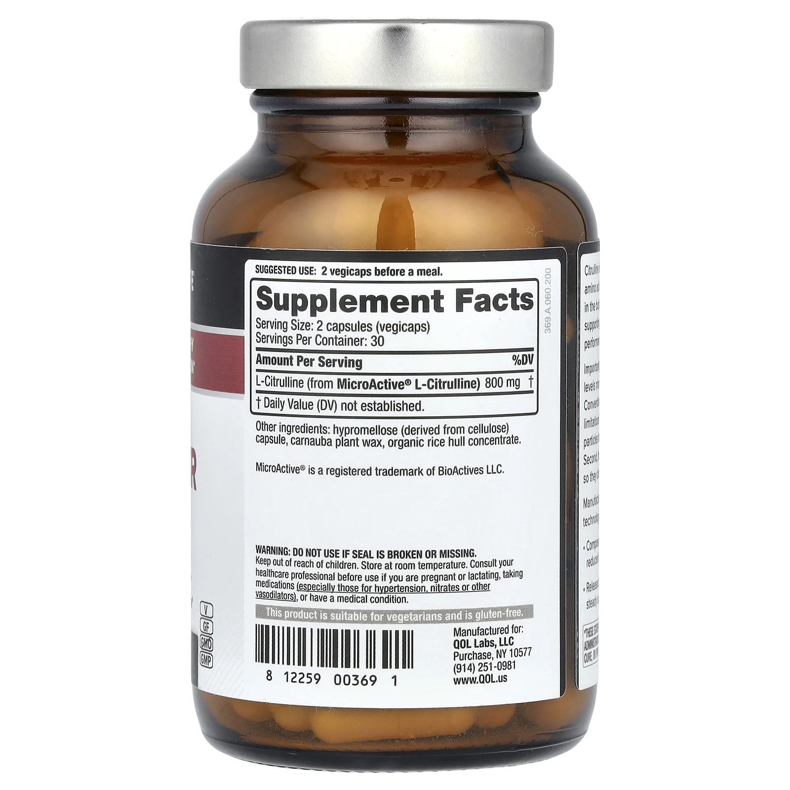 Quality of Life, Цитруллин-DR`` 60 растительных капсул