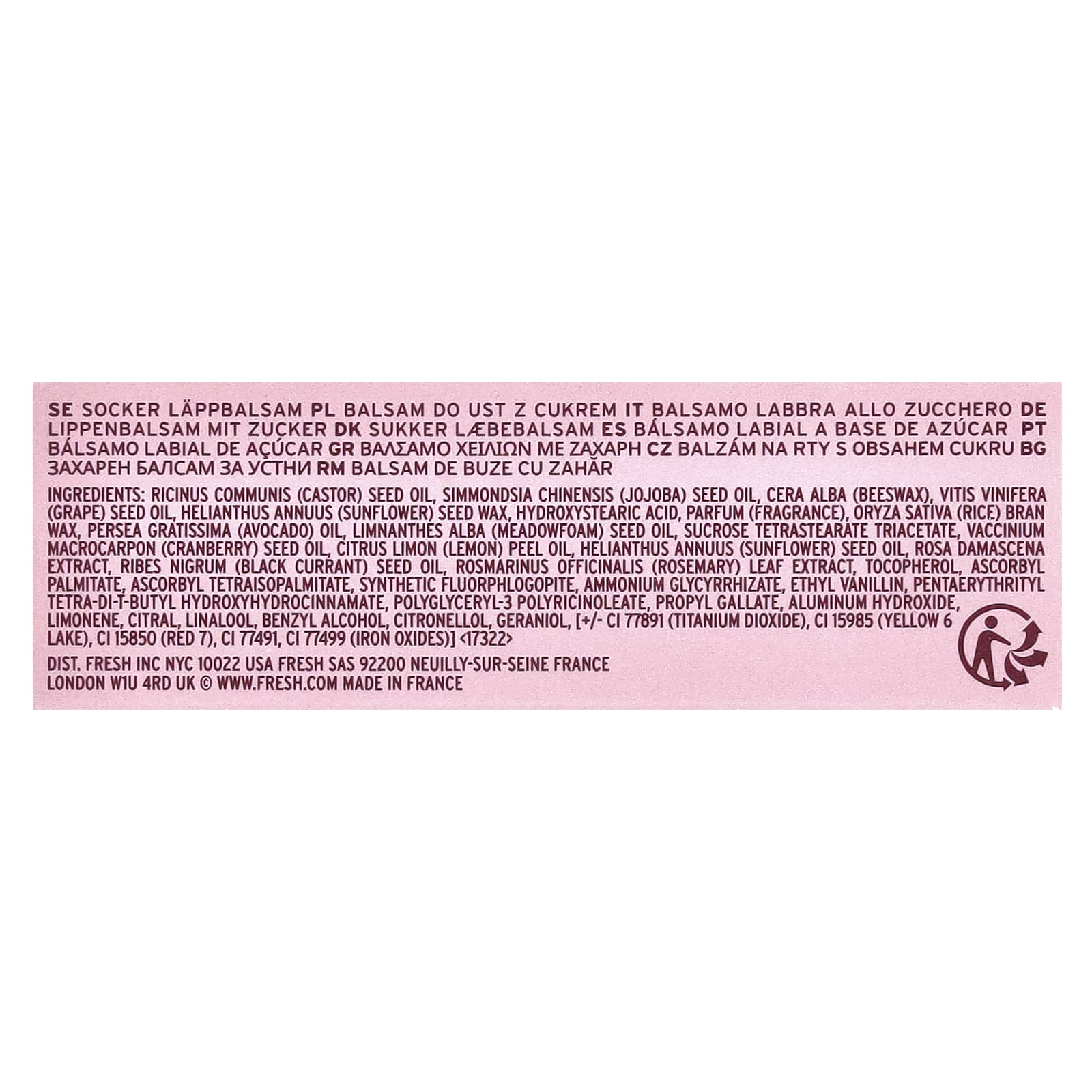 Fresh, Sugar Lip Treatment, Rose, 4,3 г (0,15 унции)