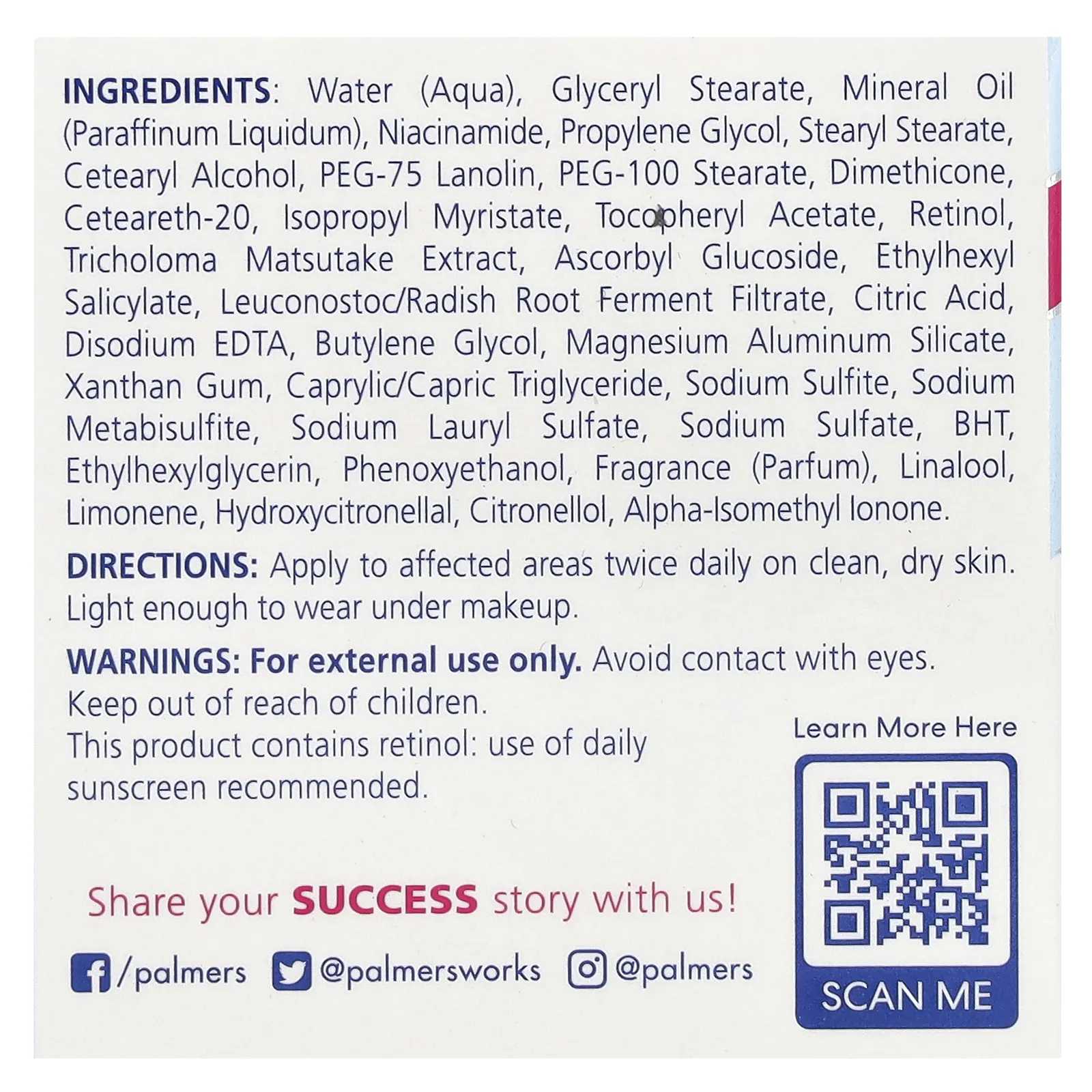 Palmer's, Skin Success With Vitamin E, Крем для лица против темных пятен, 2,7 унции (75 г)