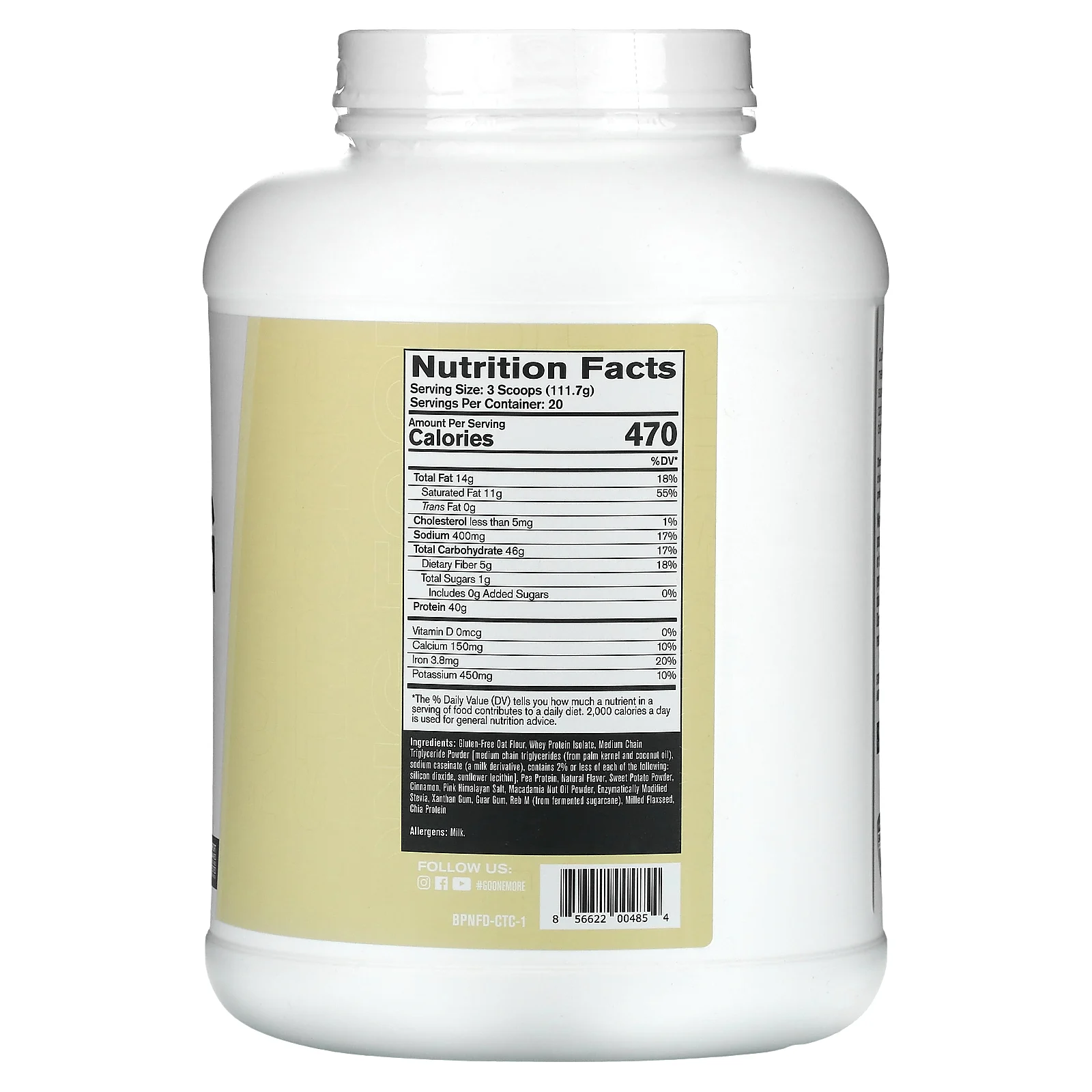 BPN, Strong Food, булочка с корицей, 2,2 кг (4,9 фунта)