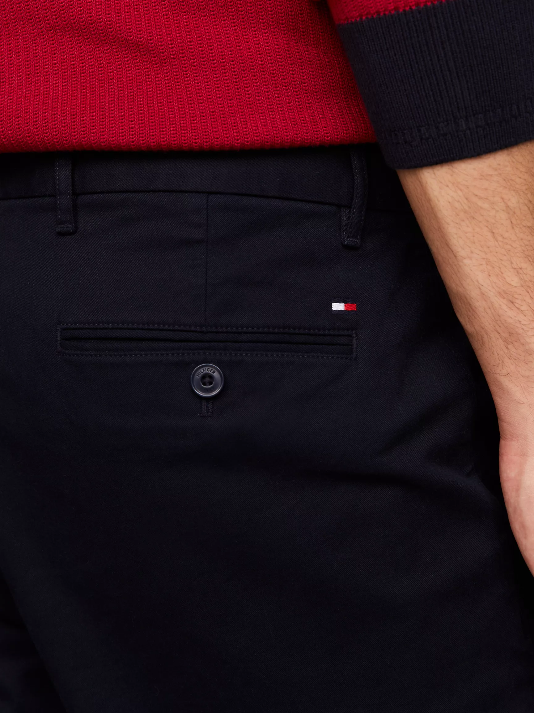 Мужские брюки Tommy Hilfiger, Свободные зауженные брюки чинос из твила