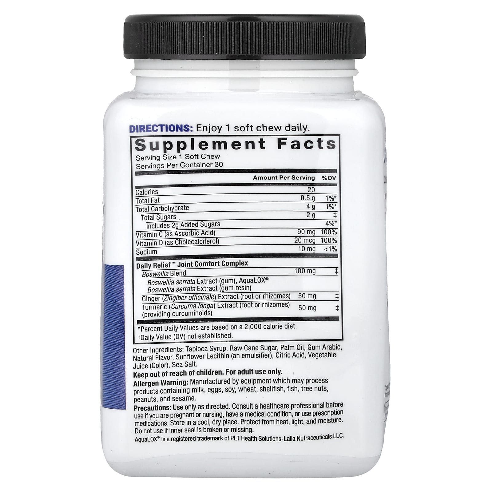 Force Factor, Daily Relief™, добавка для суставов, тропические ягоды, 30 жевательных таблеток