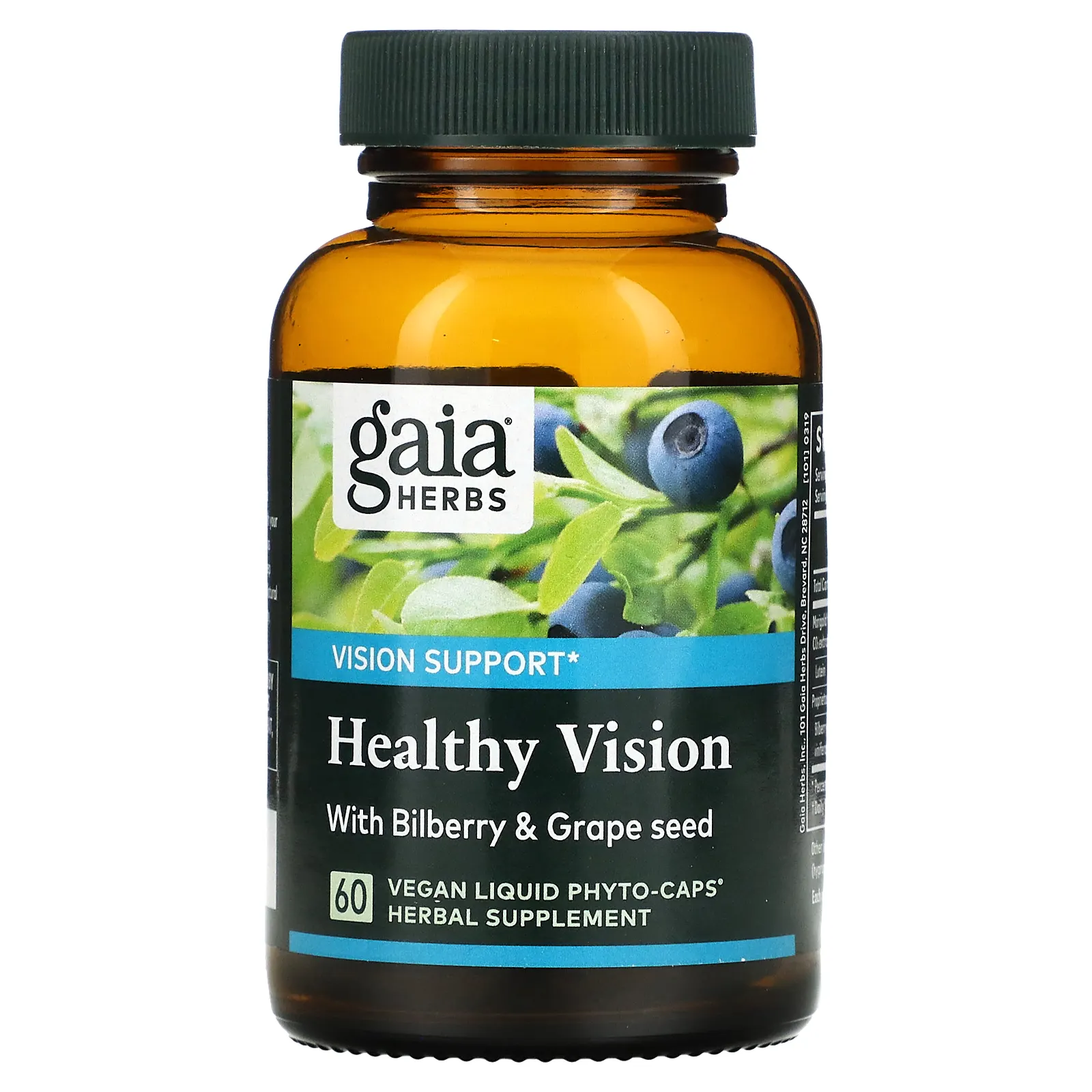 Gaia Herbs, Healthy Vision, 60 веганских жидких фитокапсул
