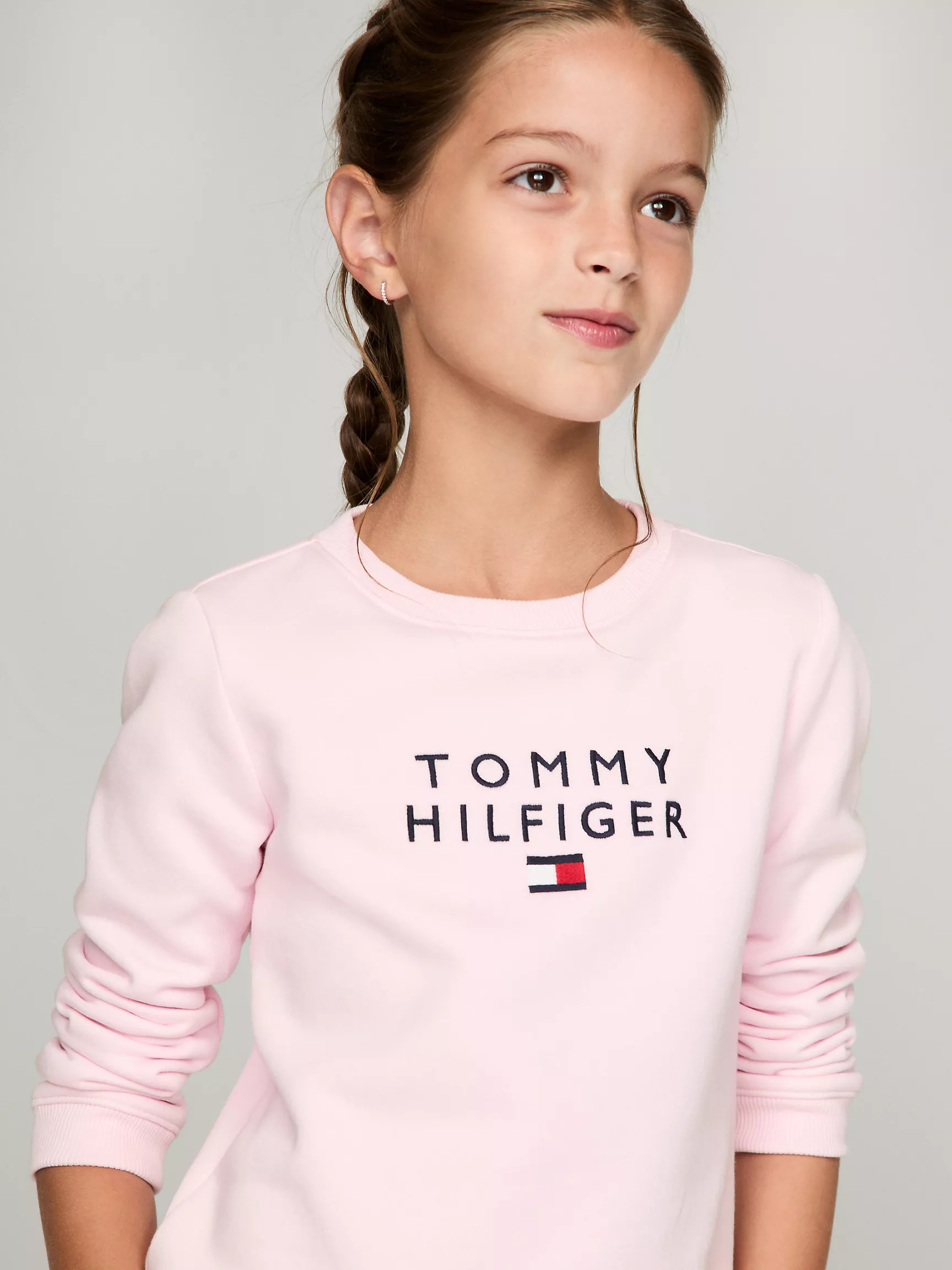 Толстовка для девочек Tommy Hilfiger, Детский свитшот с логотипом Tommy