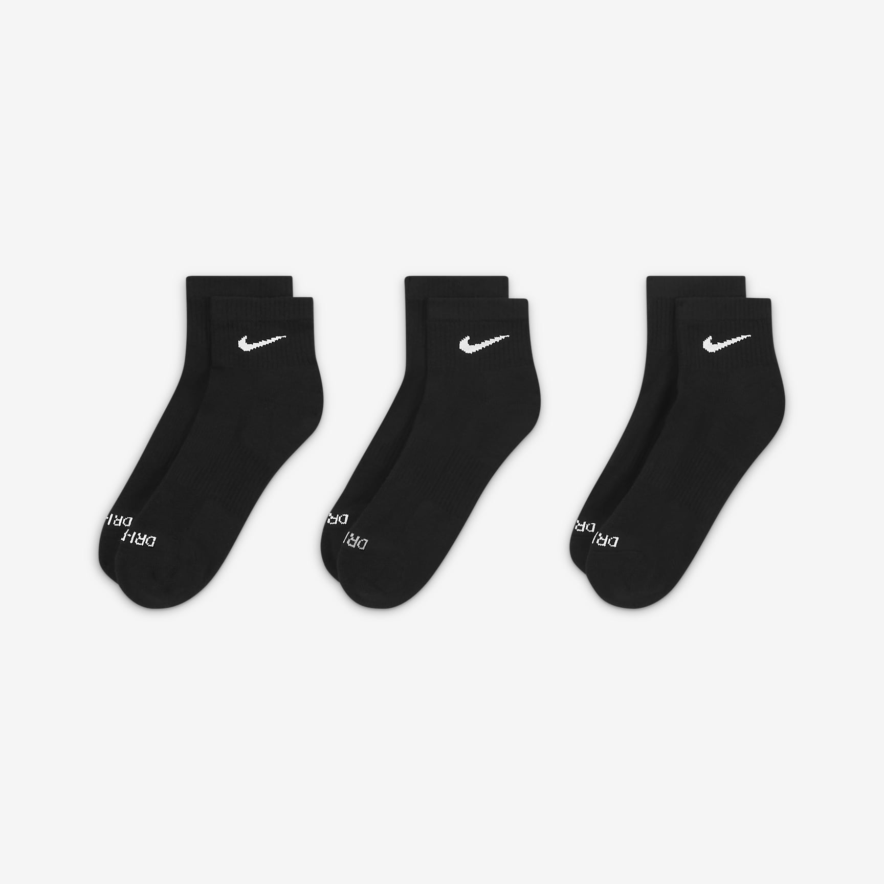 Nike Everyday Plus Cushioned Training Ankle Socks (3 Pairs)