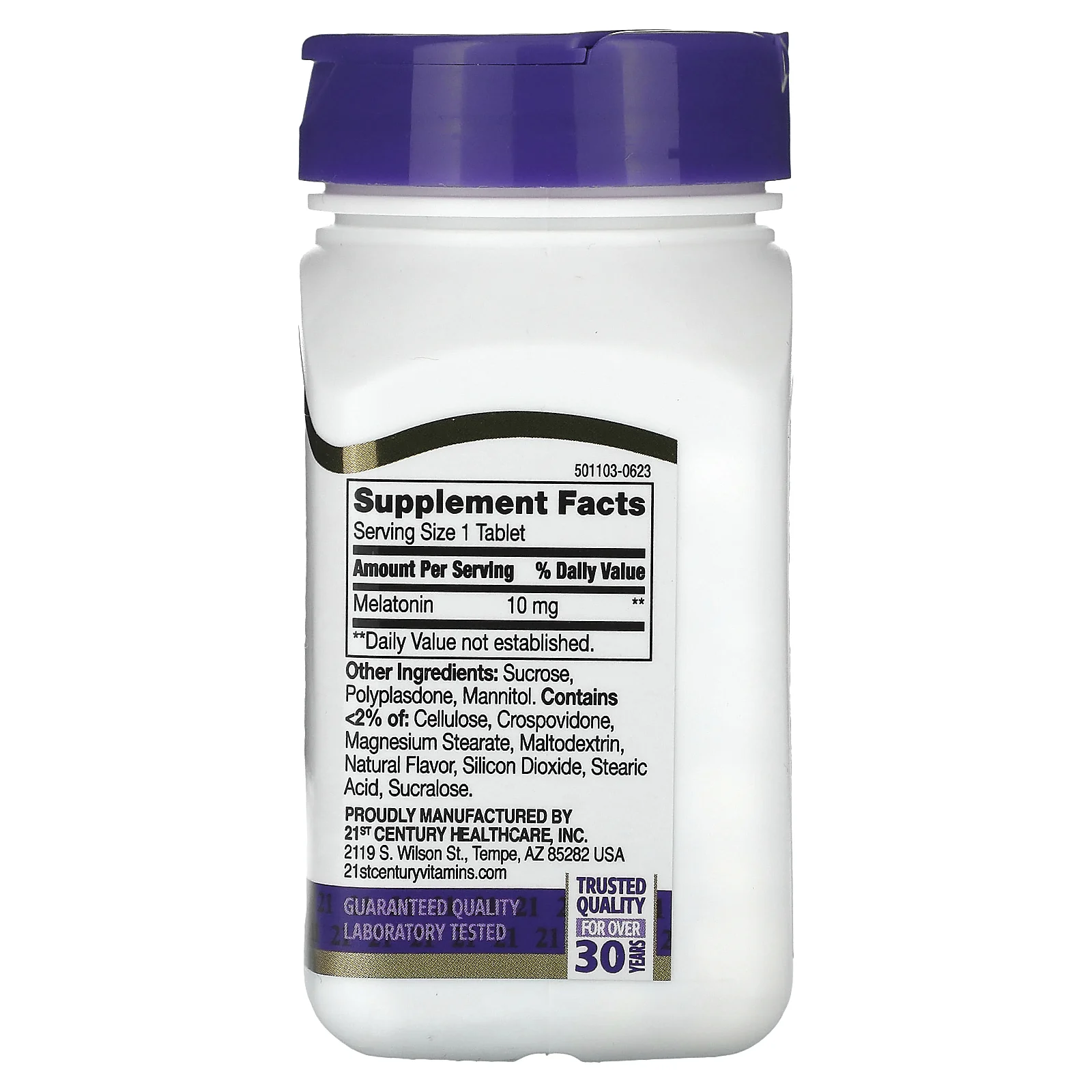 21st Century, Мелатонин повышенной силы, вишня, 10 мг, 360 таблеток