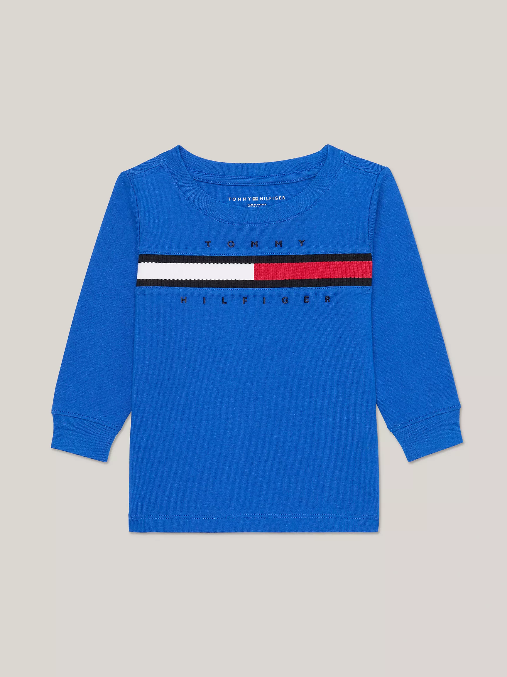 Футболка Tommy Hilfiger для мальчиков, Детская футболка с длинным рукавом и флаговым логотипом