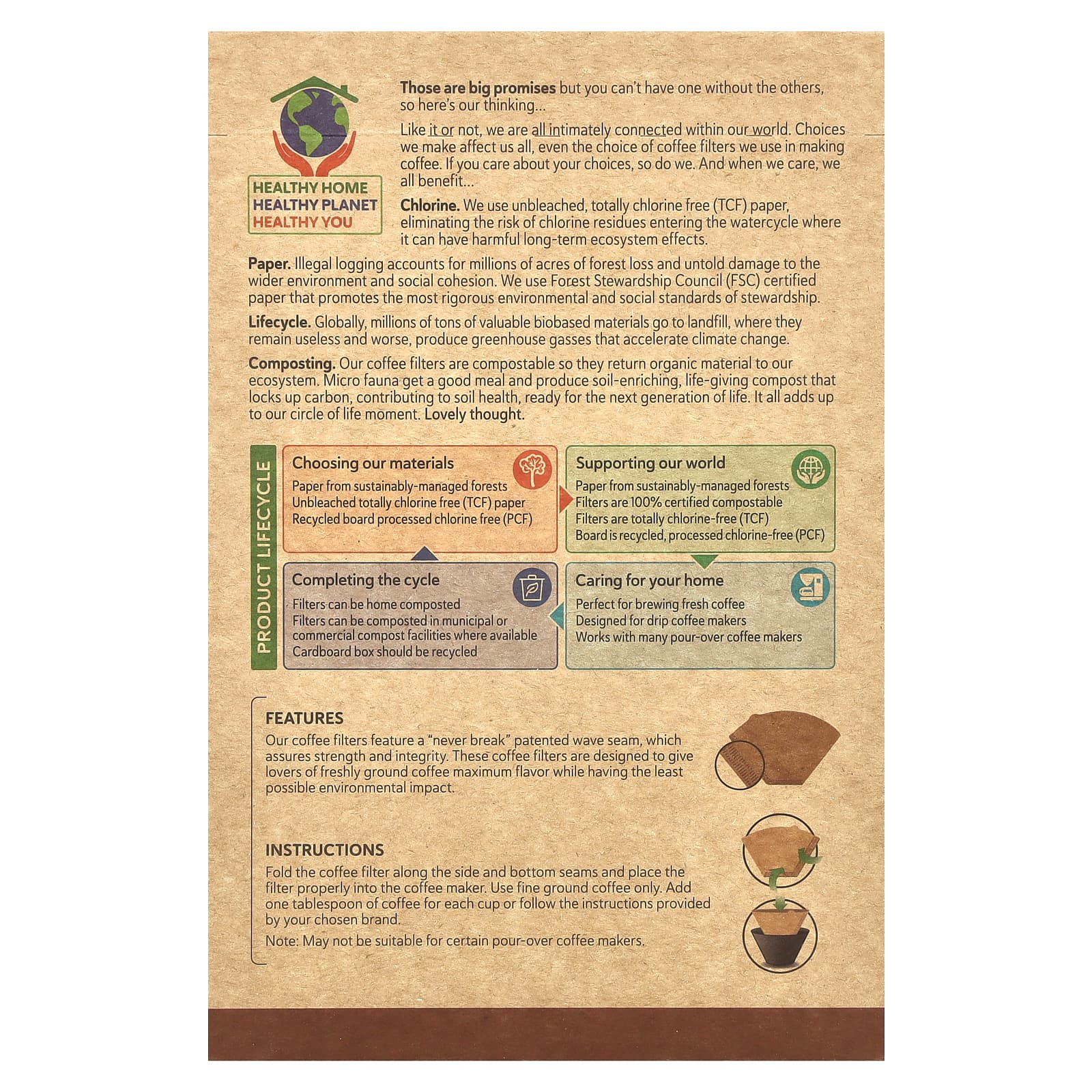 If You Care, Фильтры для кофе, № 4 размер 100 фильтров