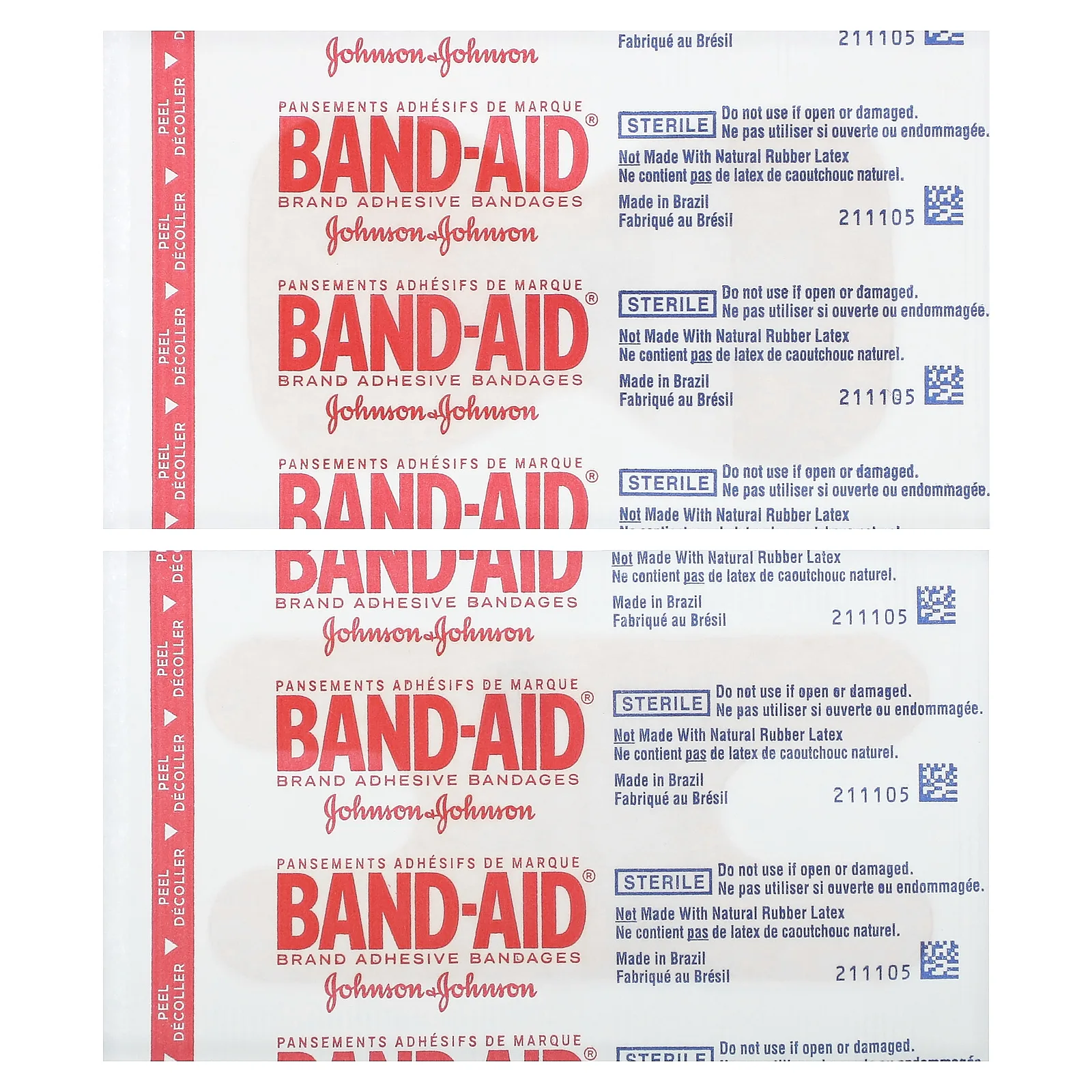 Band Aid, Лейкопластыри, водоблок, сгибание, суставы и кончики пальцев, разные размеры, 10 повязок