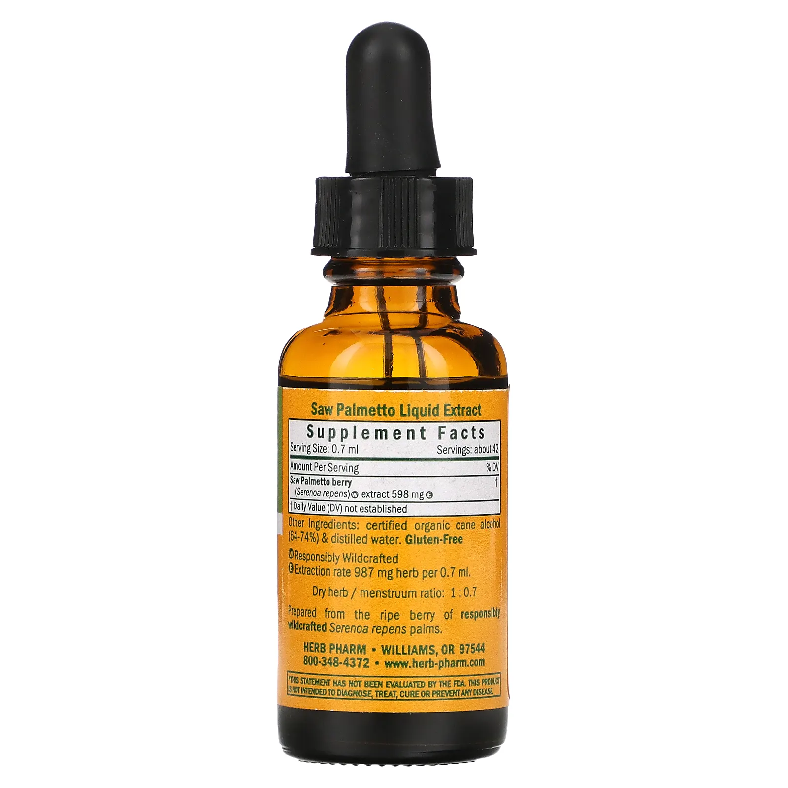 Herb Pharm, Со пальметто, 1 жидкая унция (30 мл)