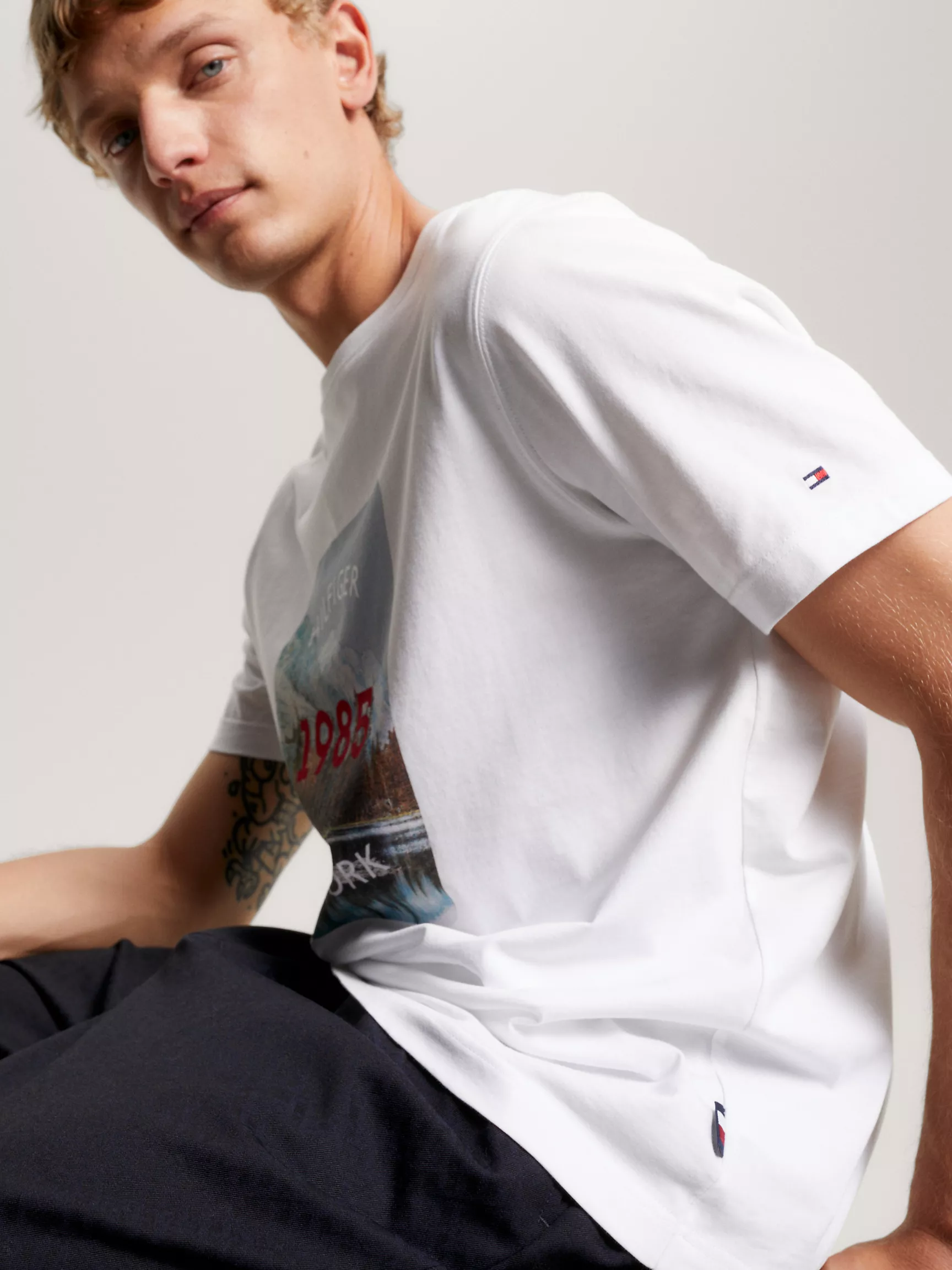 Мужская футболка Tommy Hilfiger, Футболка с графическим принтом пейзажа