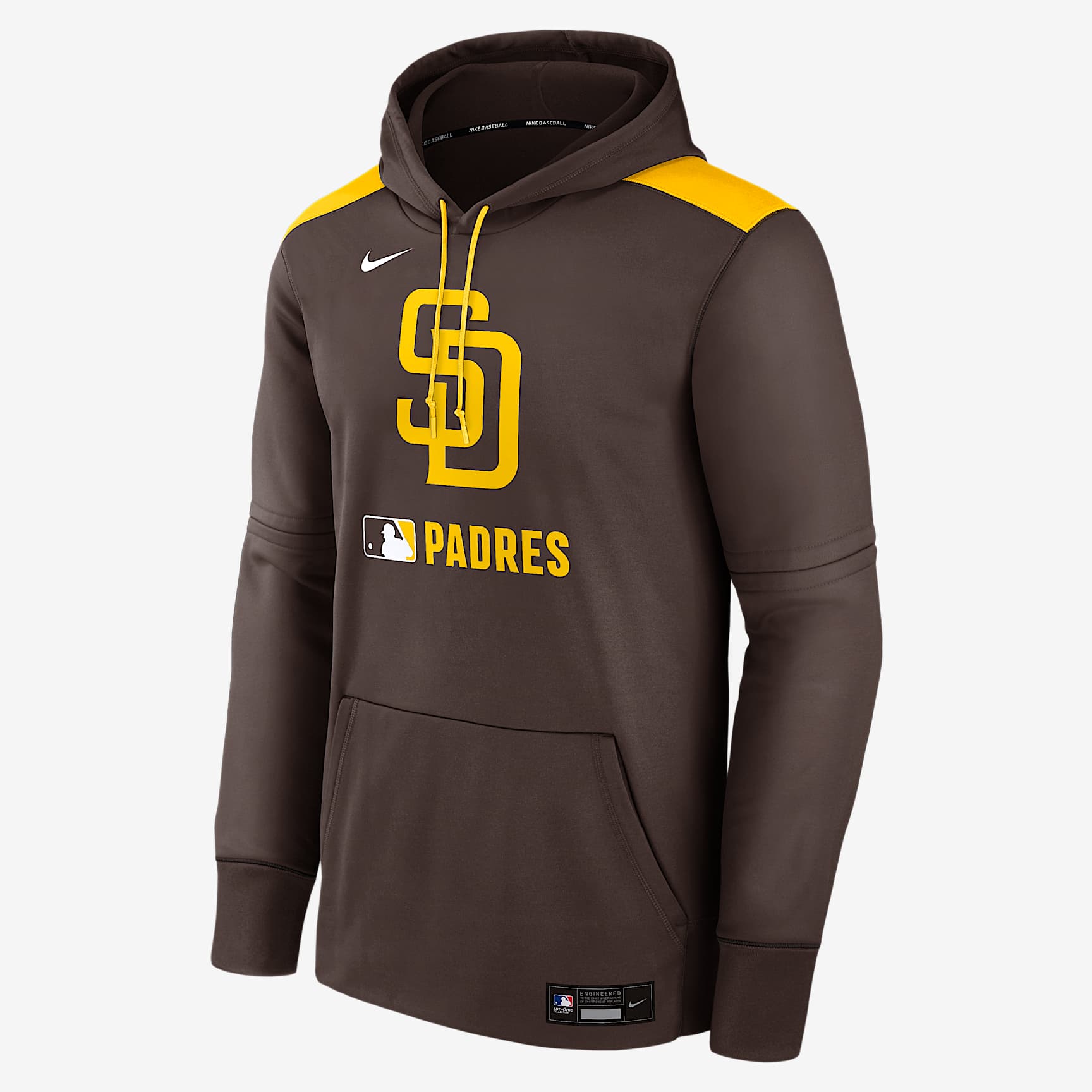 San Diego Padres Authentic Collection Men's Nike Therma MLB Pullover Hoodie