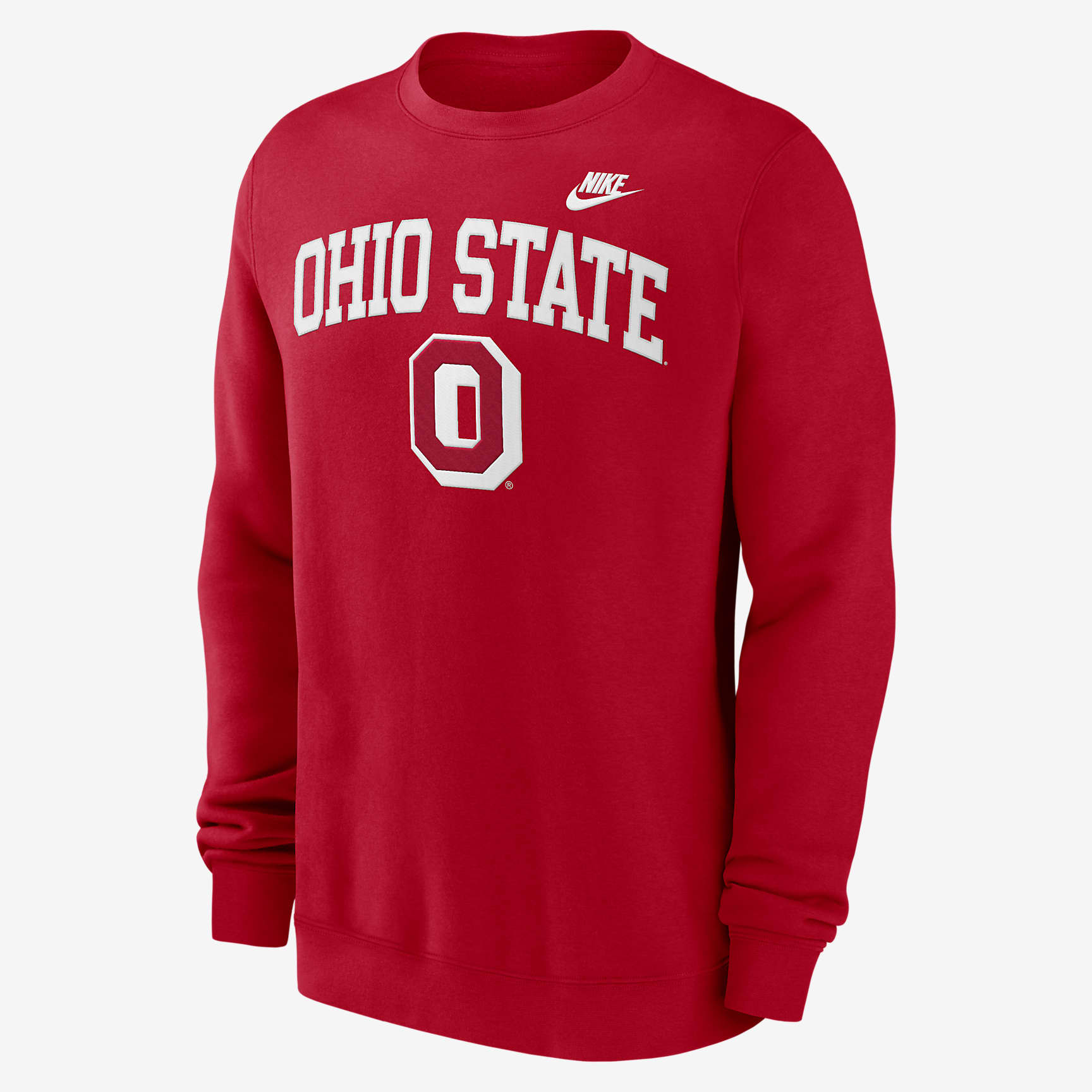 Ohio State Buckeyes Legacy Classic Arch Over Logo Men's Nike College Pullover Crew