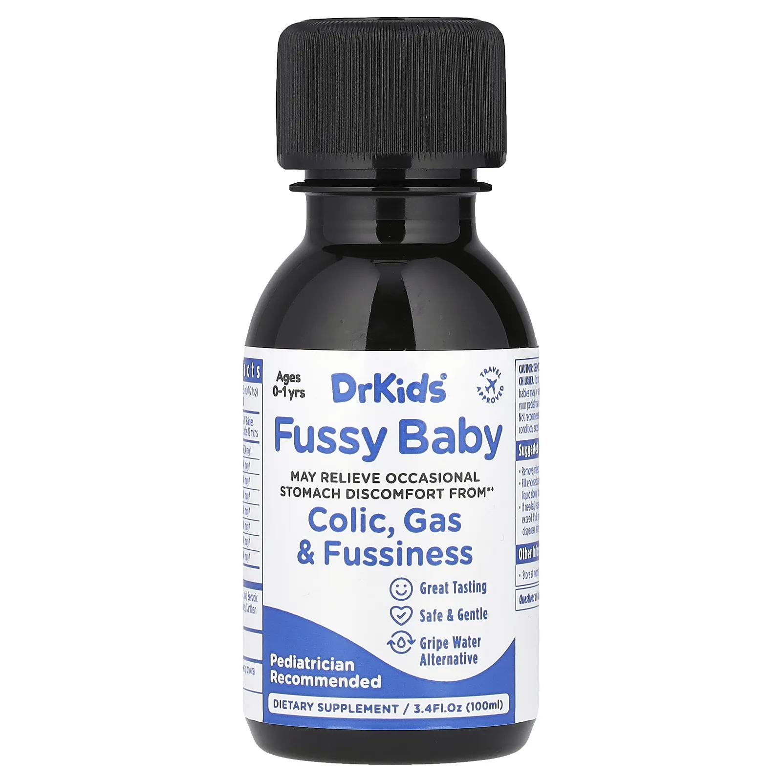 DrKids, Fussy Baby, для детей от 0 до 1 года, 100 мл (3,4 жидк. унции)