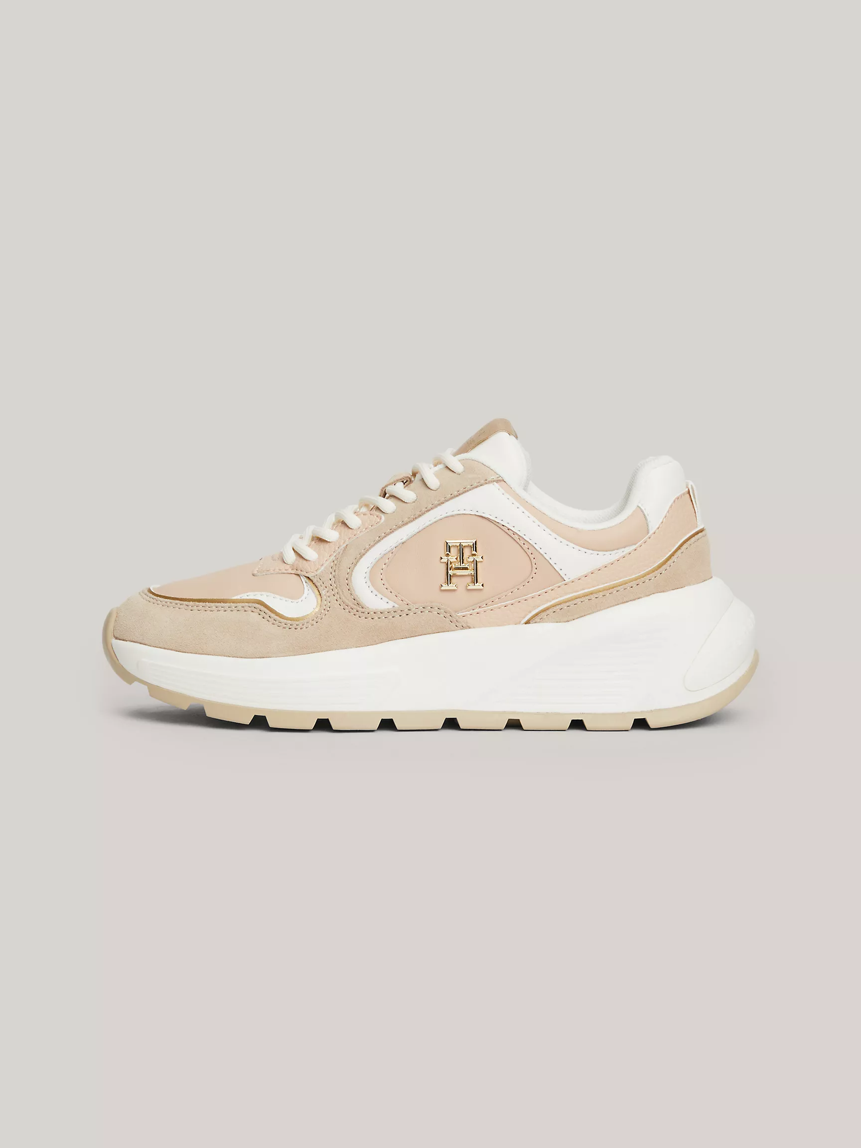 Женские кроссовки Tommy Hilfiger, Массивные кожаные кроссовки с монограммным узором