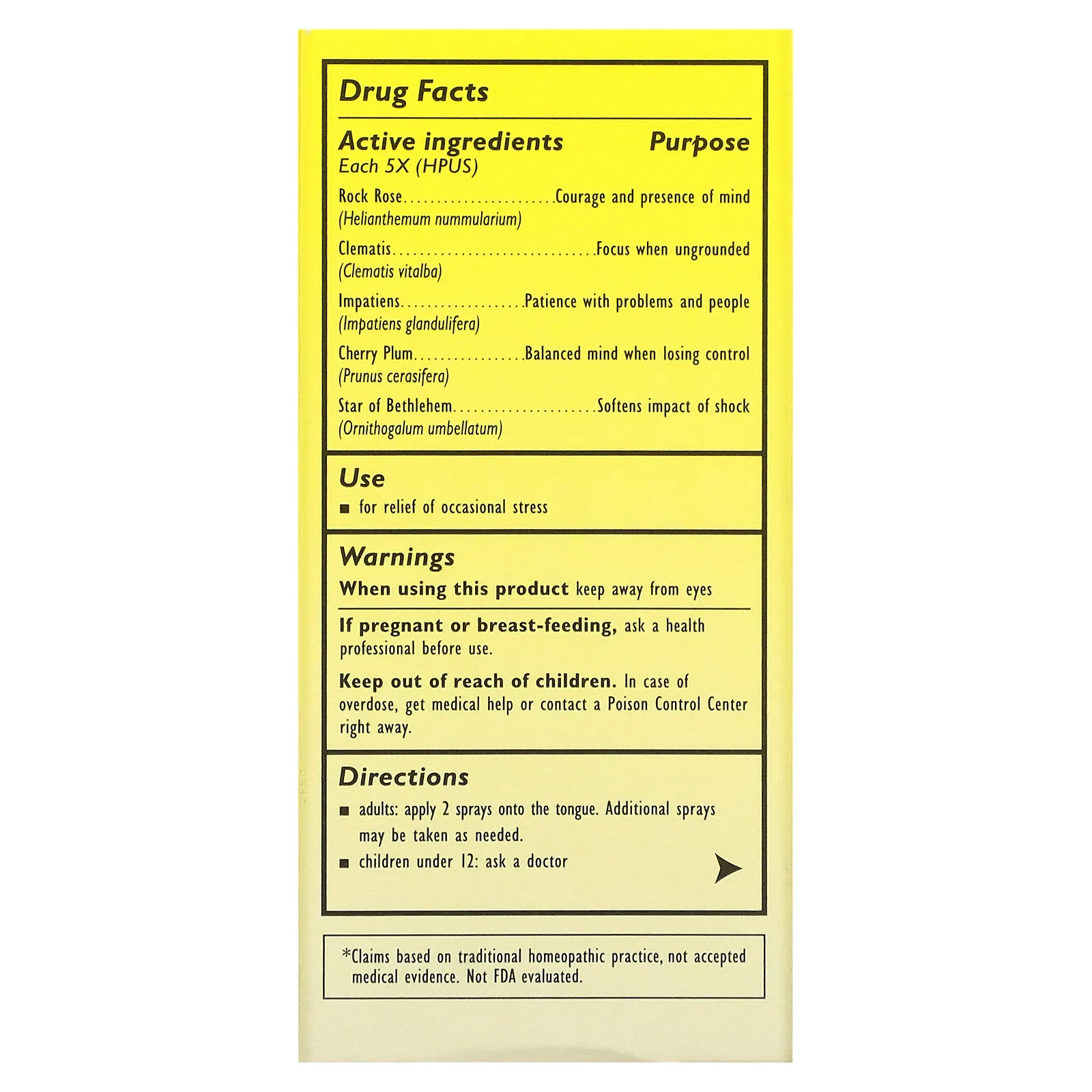 Bach, Original Flower Remedies, спасательный спрей, натуральное средство для снятия стресса, 20 мл (0,7 жидк. Унции)