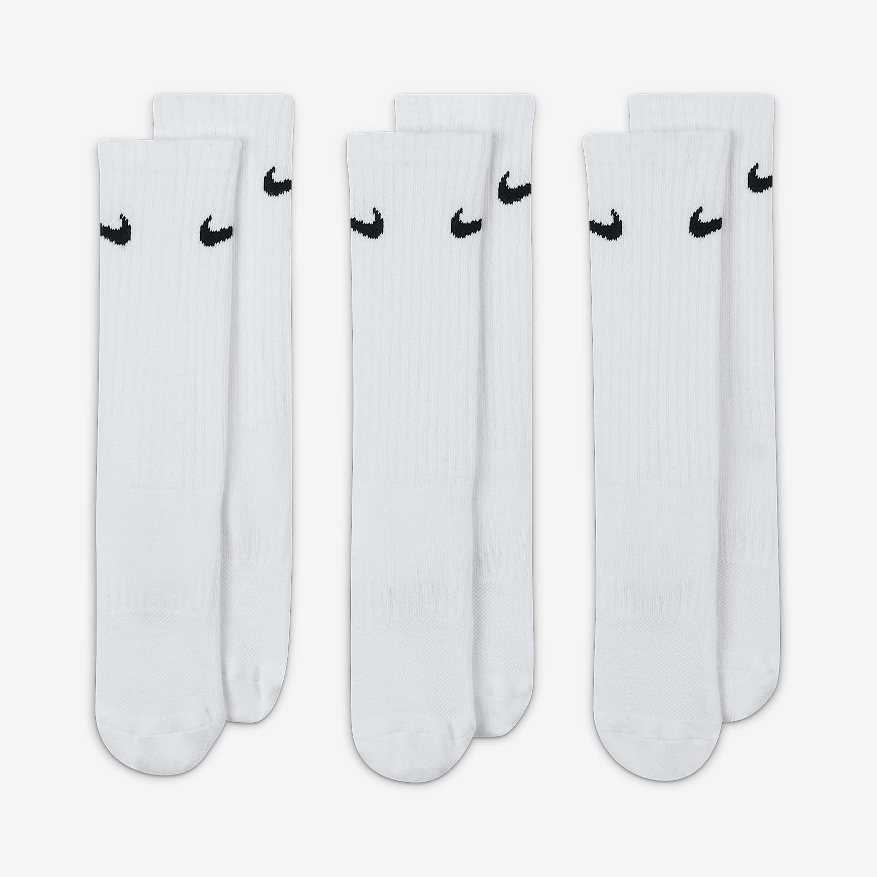 Nike Everyday Kids' Cushioned Crew Socks (3 Pairs)