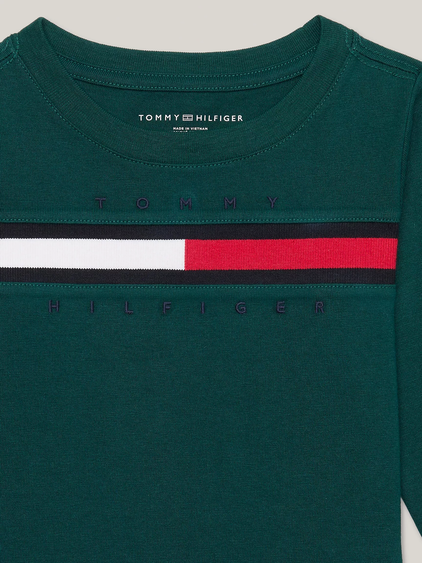 Футболка Tommy Hilfiger для мальчиков, Детская футболка с длинным рукавом и флаговым логотипом