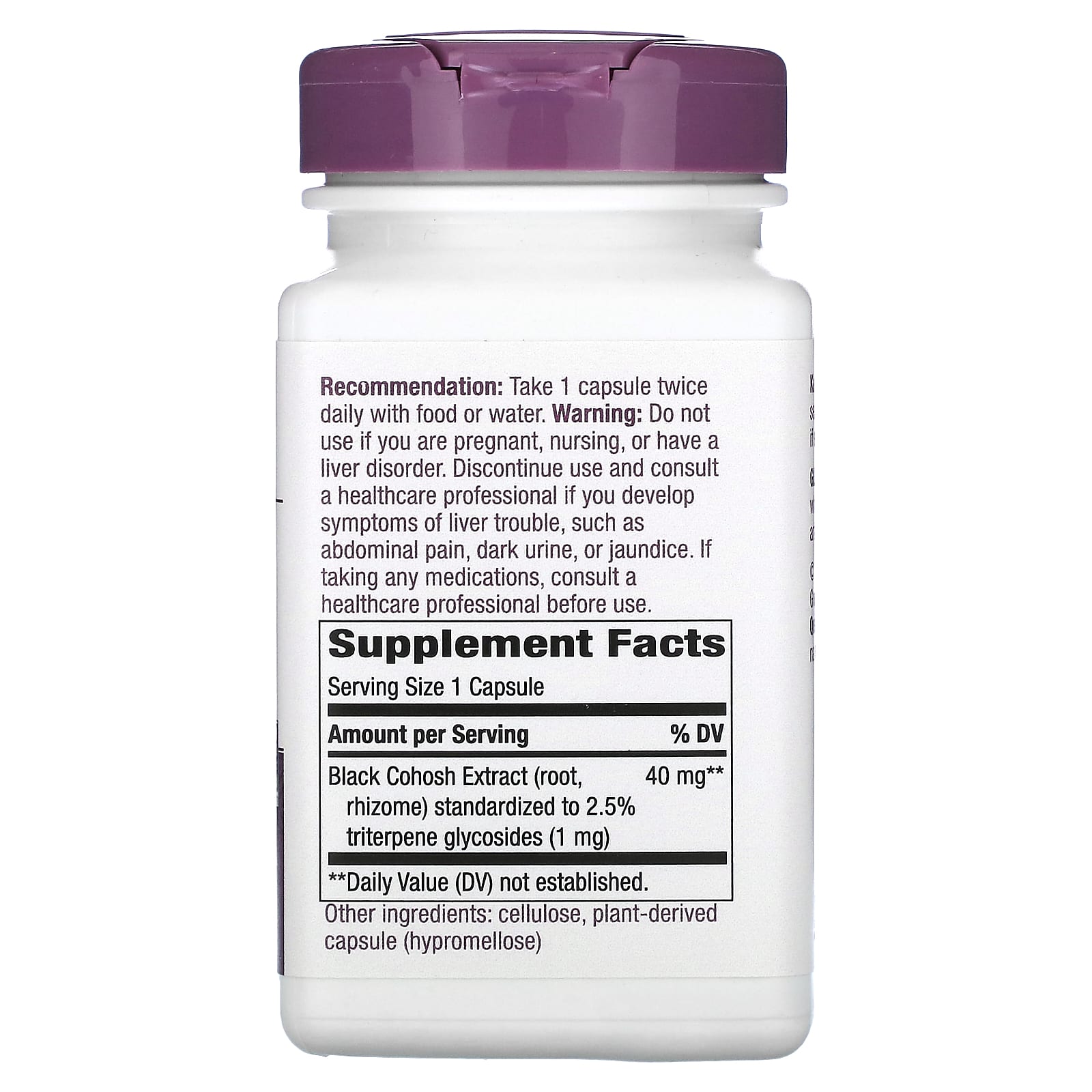 Nature's Way, клопогон кистевидный, 40 мг, 120 вегетарианских капсул