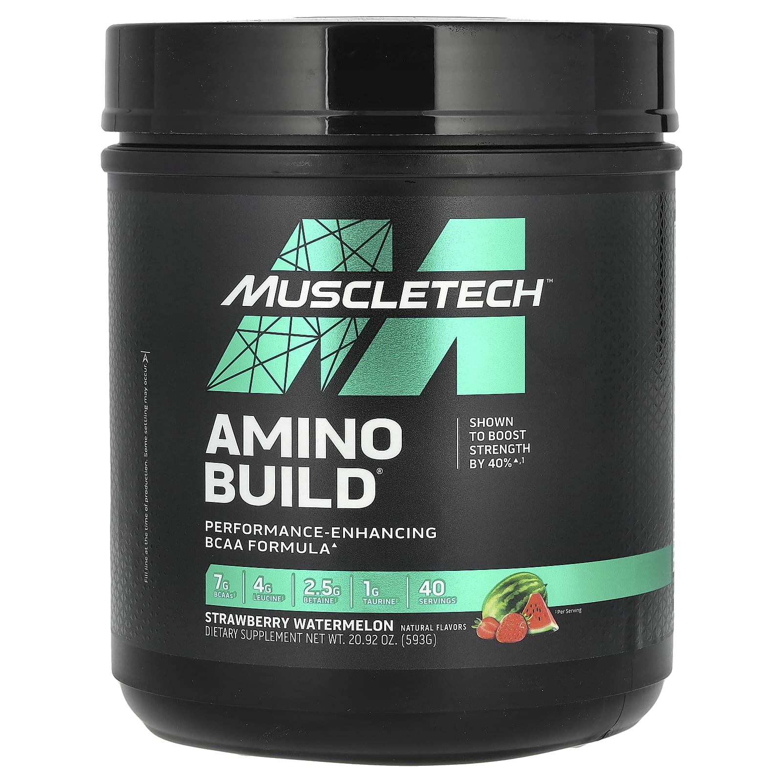 MuscleTech, Amino Build, аминокислоты, клубника и арбуз, 593 г (20,92 унции)