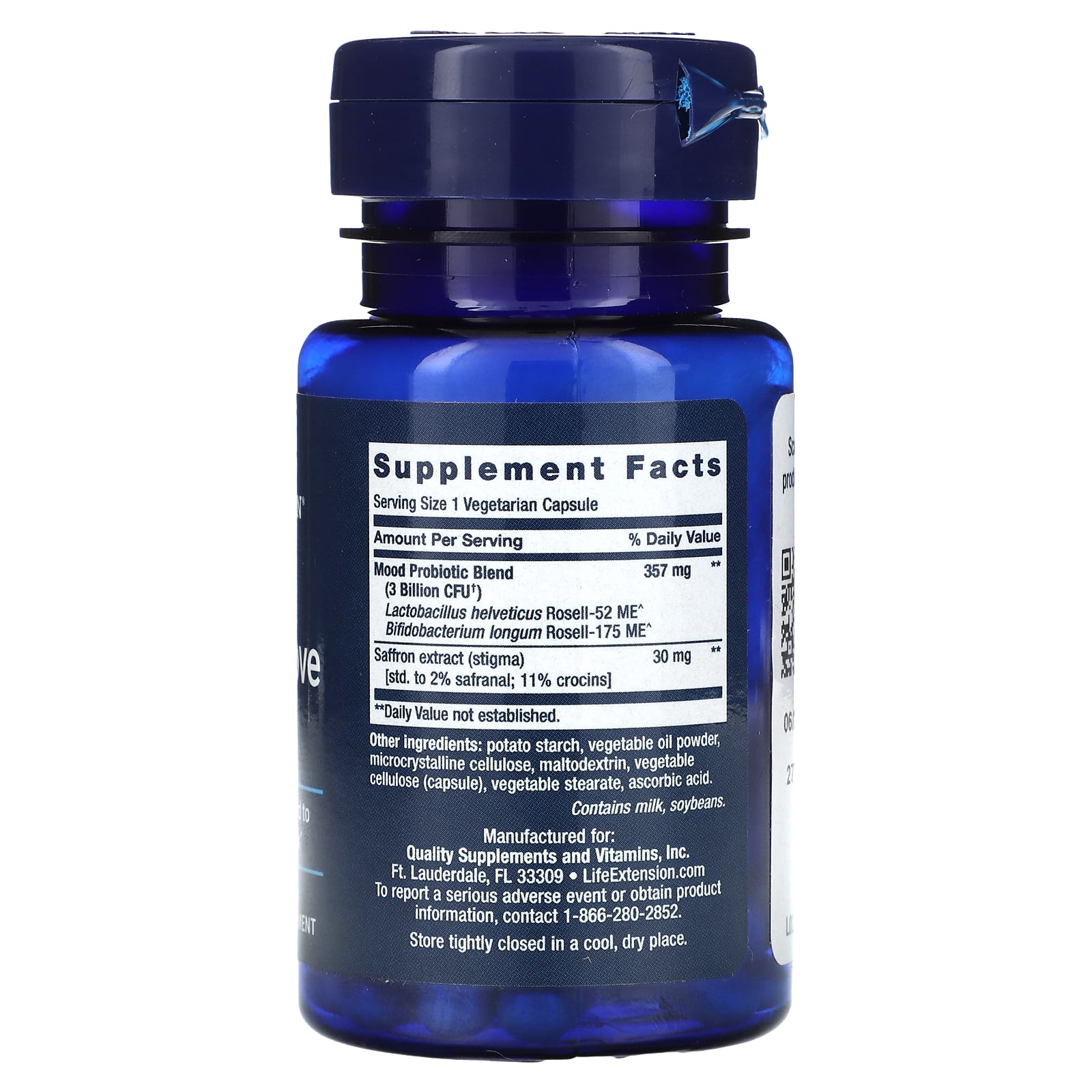 Life Extension, FLORASSIST, комплекс для улучшение настроения, 30 вегетарианских капсул