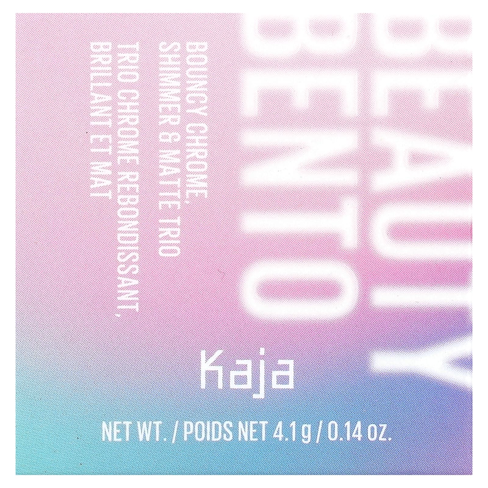 Kaja, Beauty Bento, Bouncy Chrome, трио, шиммер и матовая, оттенок 17 лиловый, 4,1 г (0,14 унции)