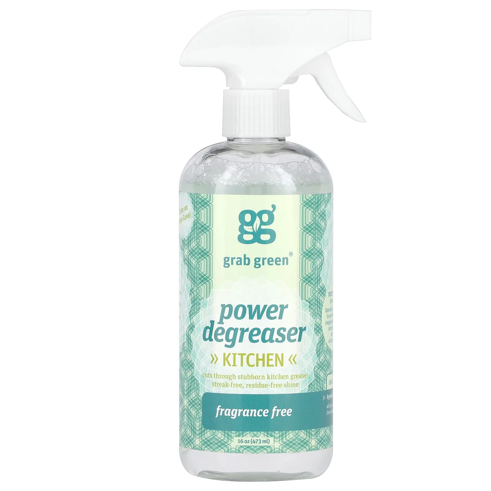 Grab Green, Kitchen Power Degreaser, обезжиривающее средство, без отдушек, 473 мл (16 унций)