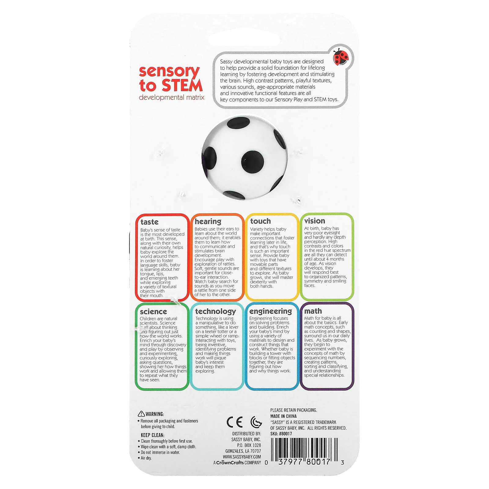 Sassy, Inspire The Senses, погремушка, для детей от 0 до 24 месяцев, 1 штука