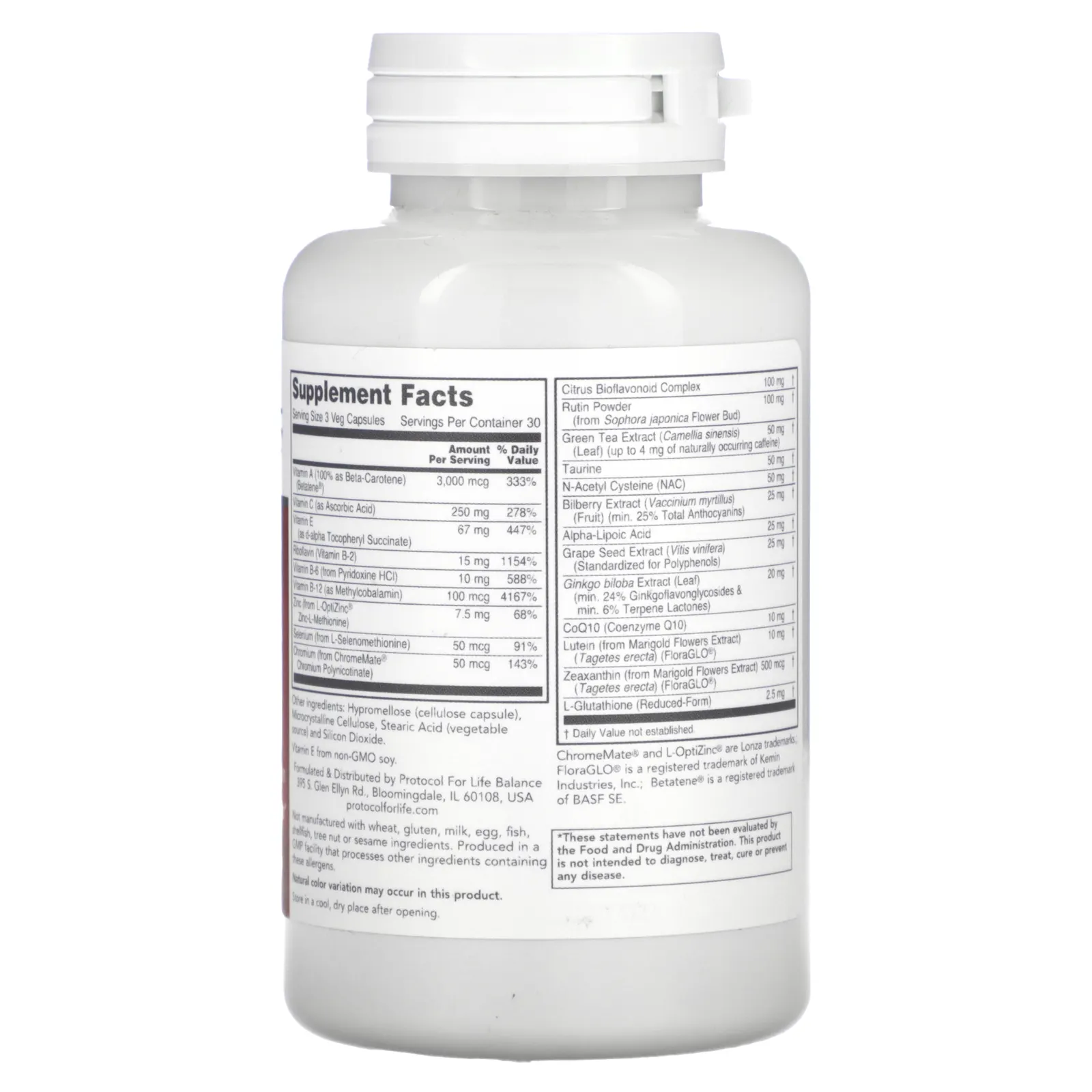 Protocol for Life Balance, Ocu Support, клиническая эффективность, 90 растительных капсул