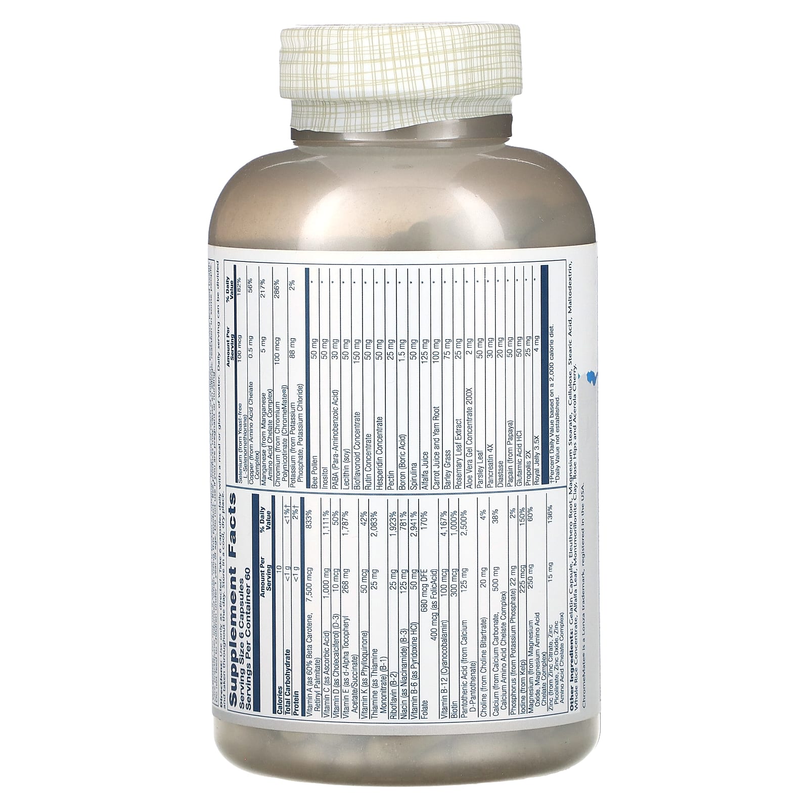 Solaray, Spectro Multivitamin, без железа, 360 капсул