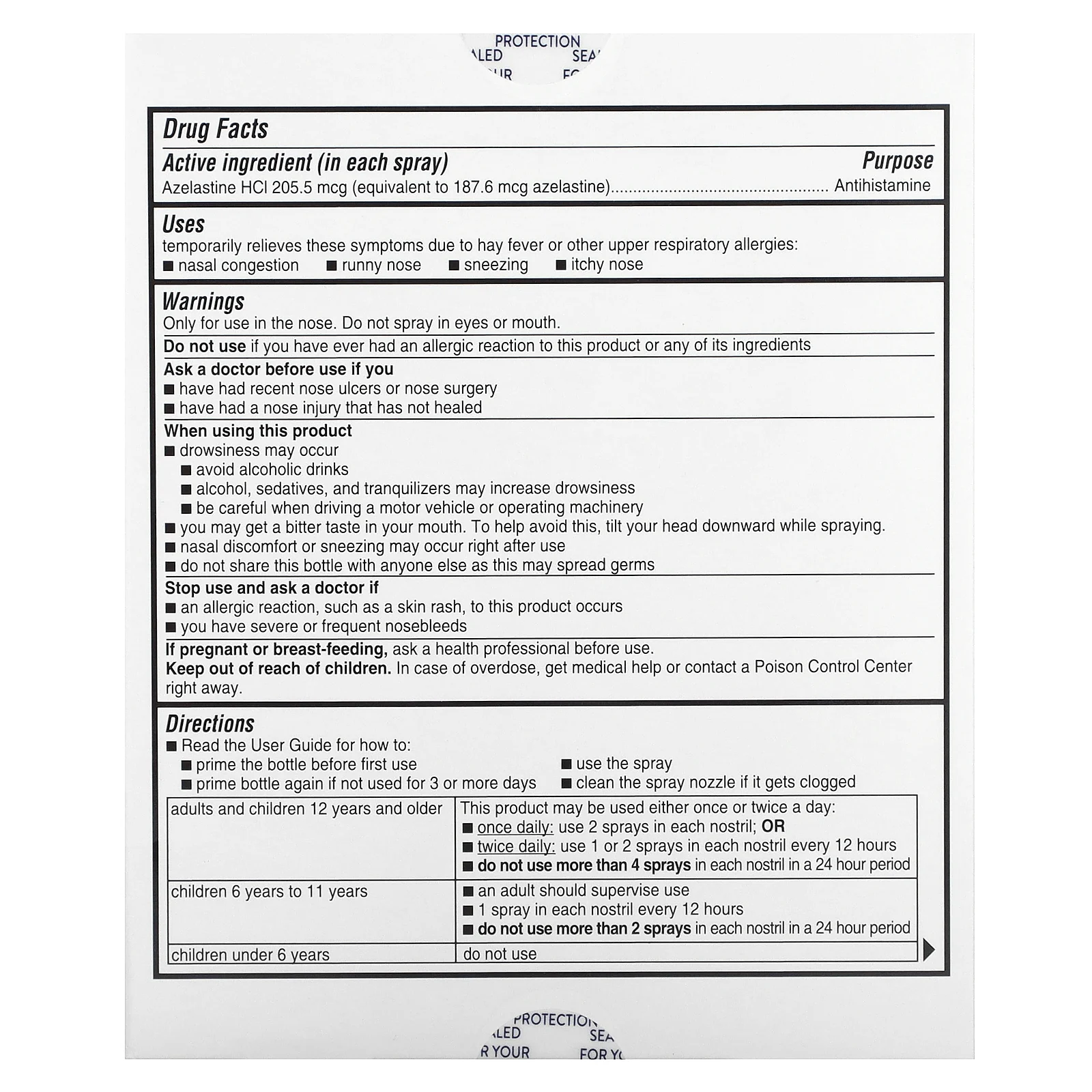 ASTEPRO, Allergy, антигистаминный спрей для носа, 11 мл (0,37 жидк. Унции)