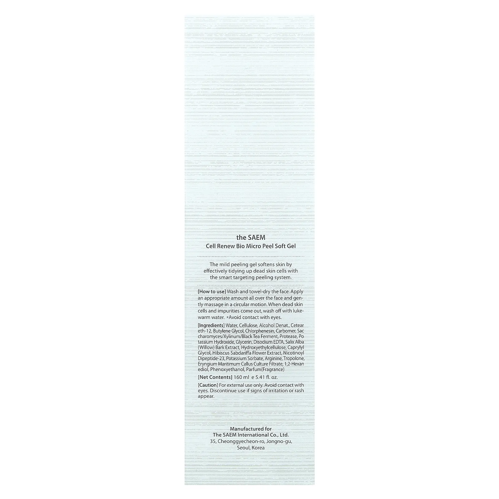 The Saem, Cell Renew, мягкий гель от Bio Micro Peel, 160 мл (5,41 жидк. Унции)