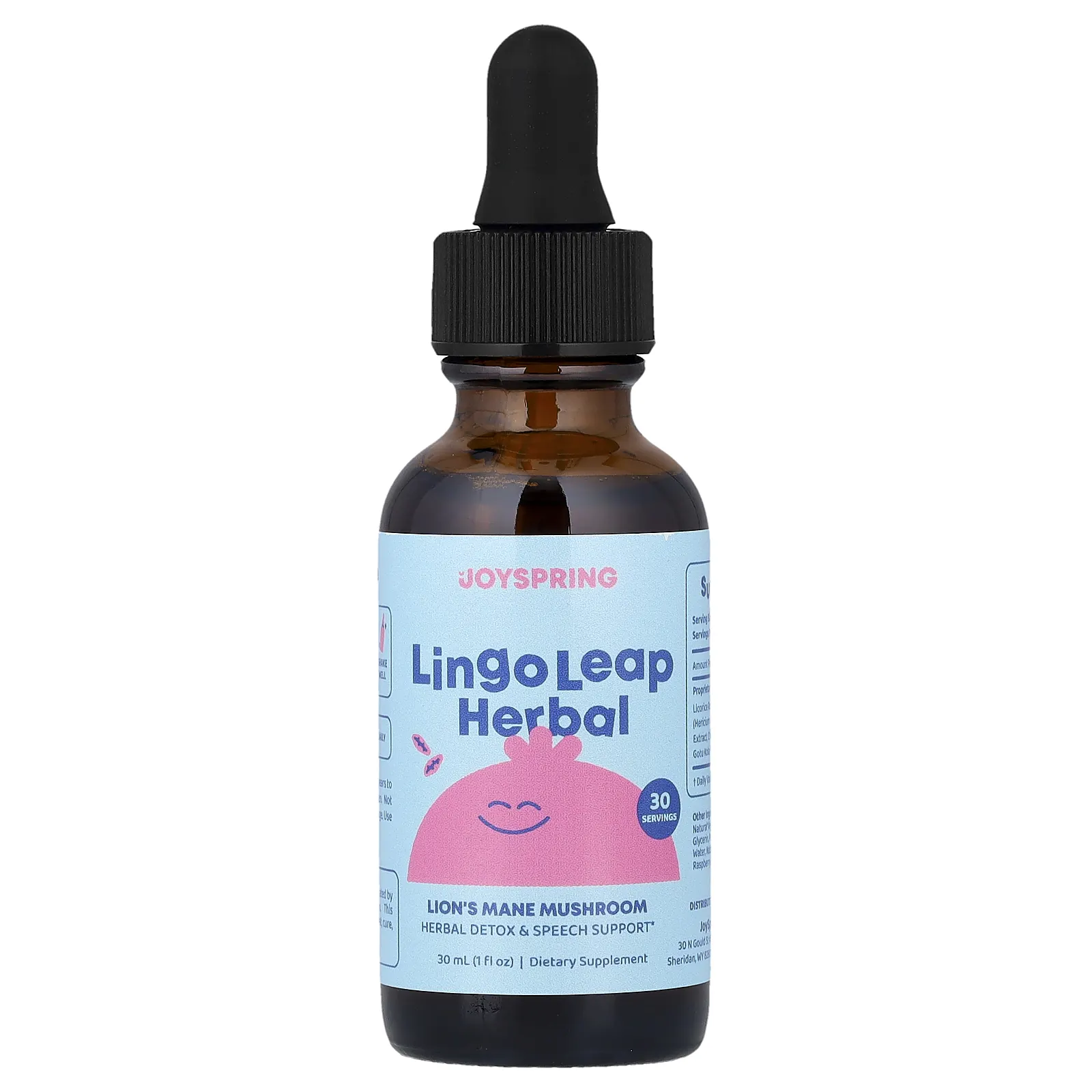 JoySpring, Lingo Leap Herbal, гриб ежовик гребенчатый, 30 мл (1 жидк. унция)