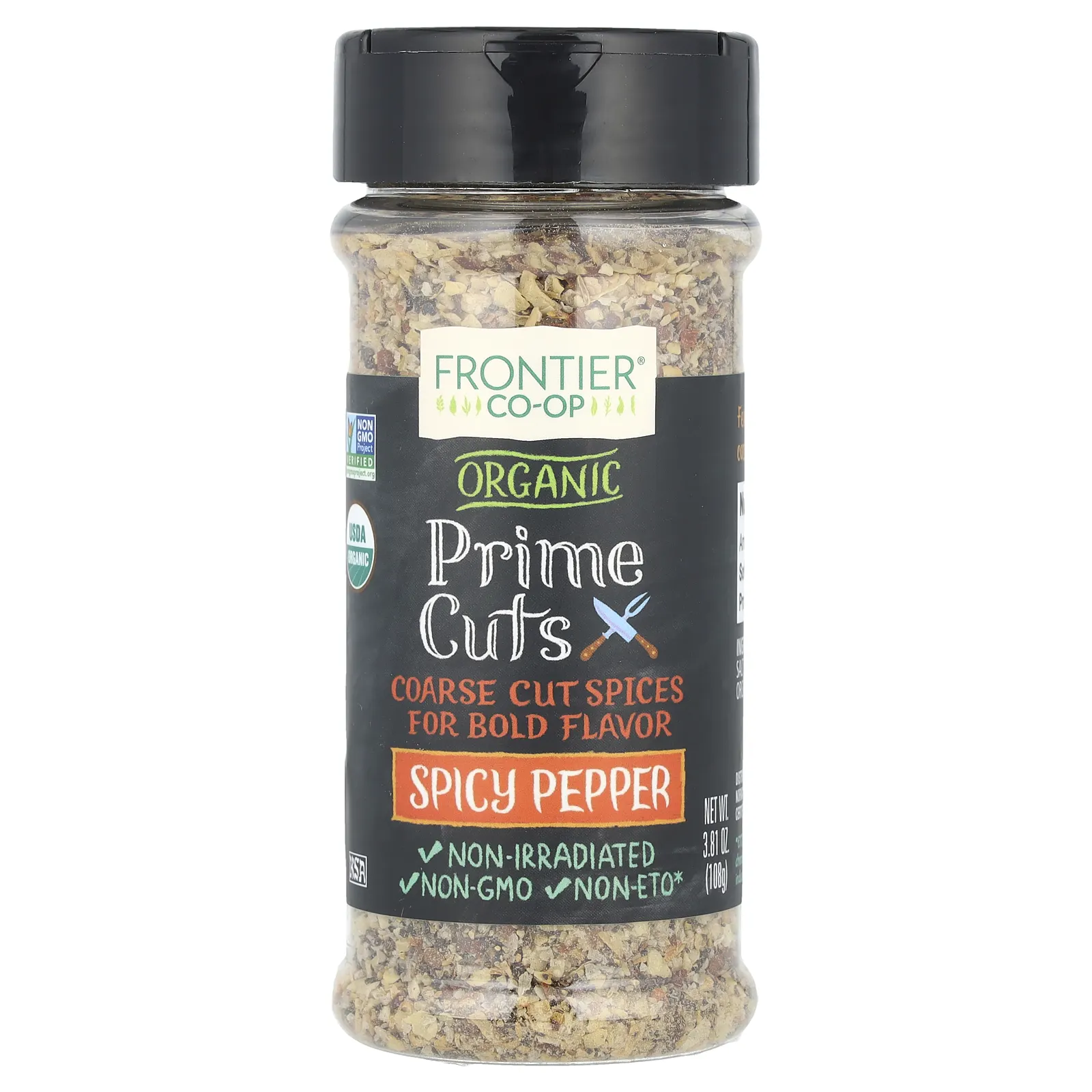 Frontier Co-op, Organic Prime Cuts, пряный перец, 108 г (3,81 унции)