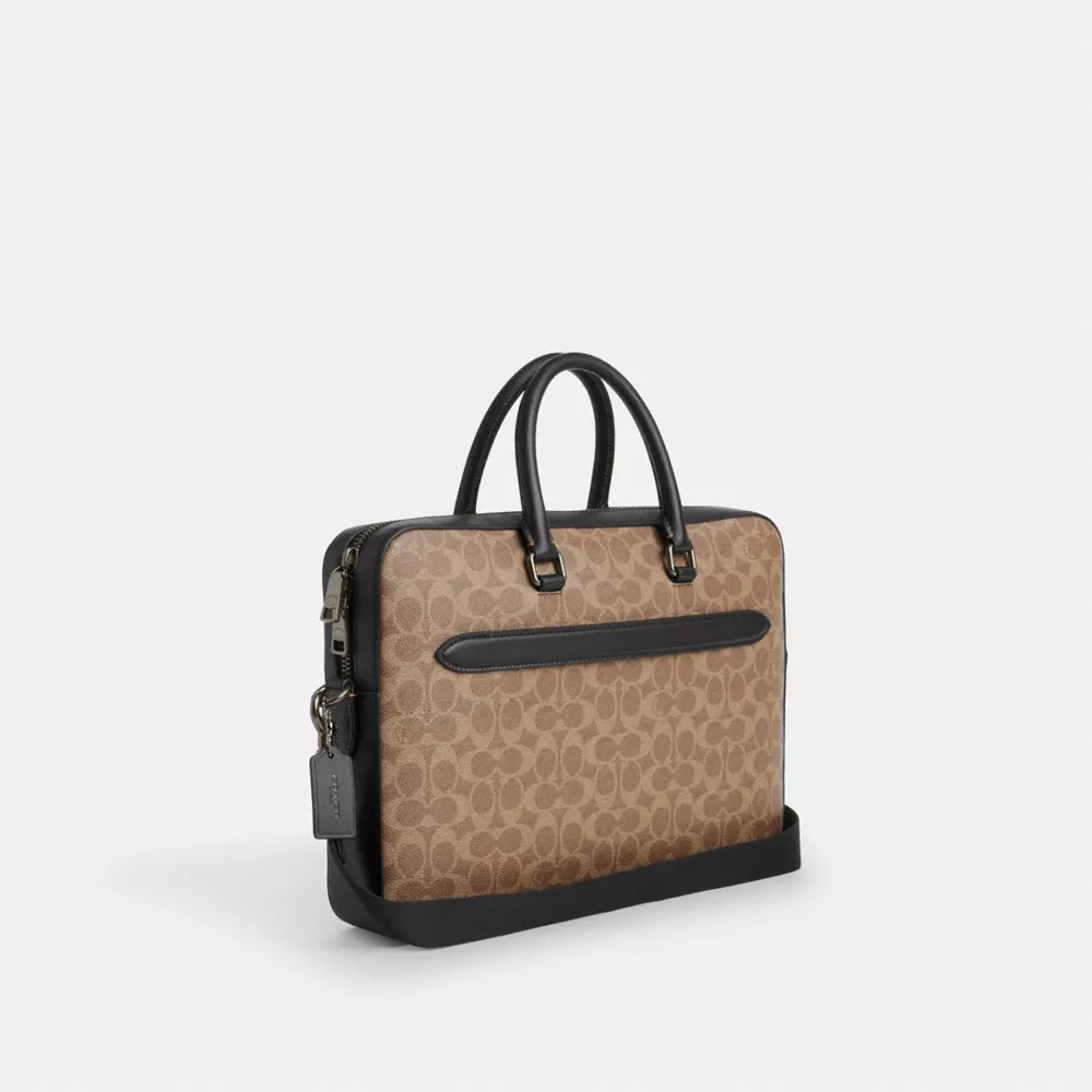 Сумка COACH Ethan Slim Brief In Signature Canvas