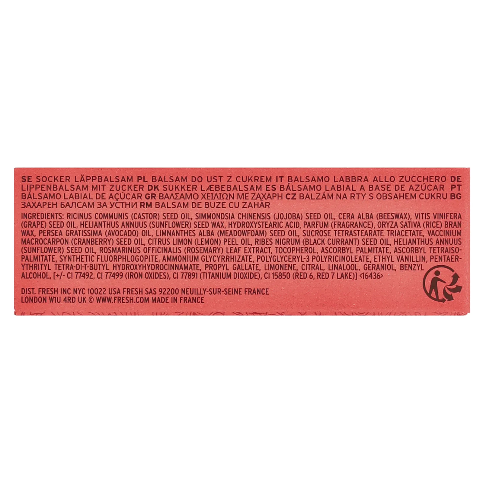 Fresh, Sugar Lip Treatment, коралловый, 4,3 г (0,15 унции)