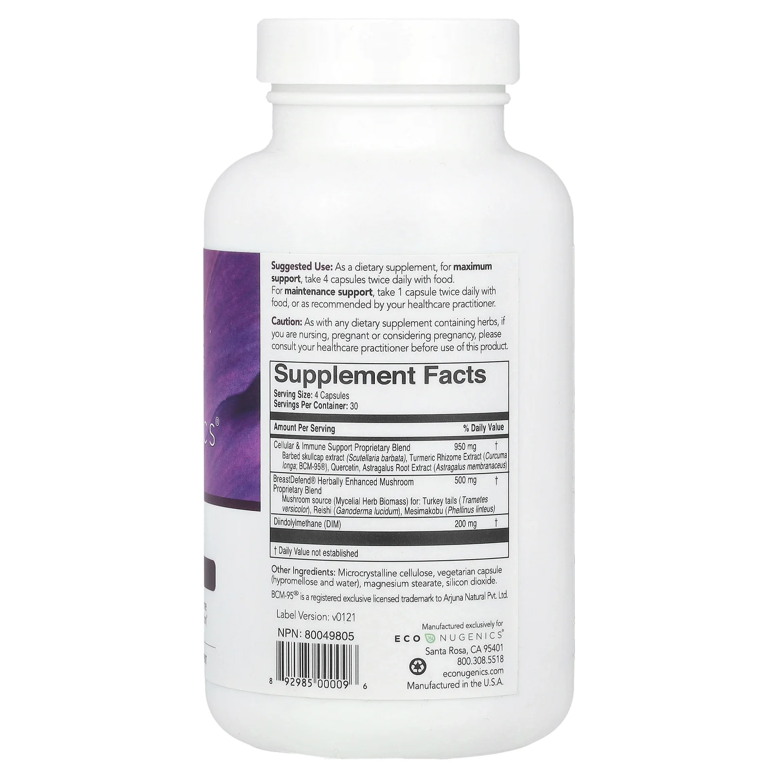 Econugenics, BreastDefend, 120 вегетарианских капсул