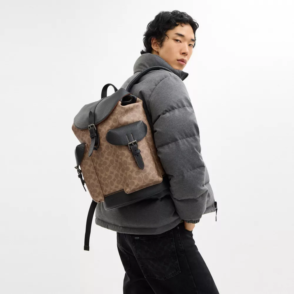 Рюкзак COACH Warner Backpack In Signature Canvas