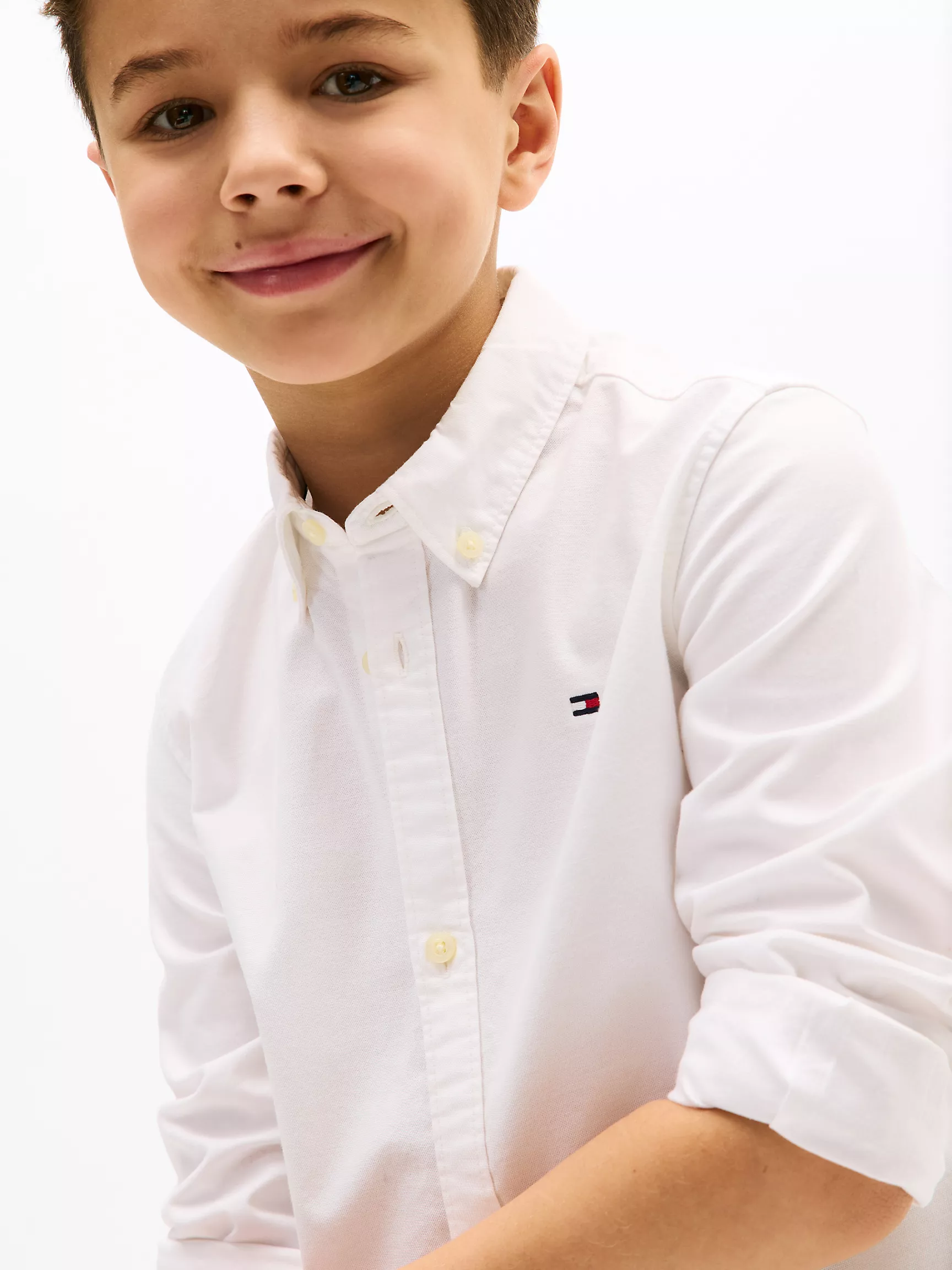 Рубашка для мальчика Tommy Hilfiger, Детская эластичная рубашка из оксфорда