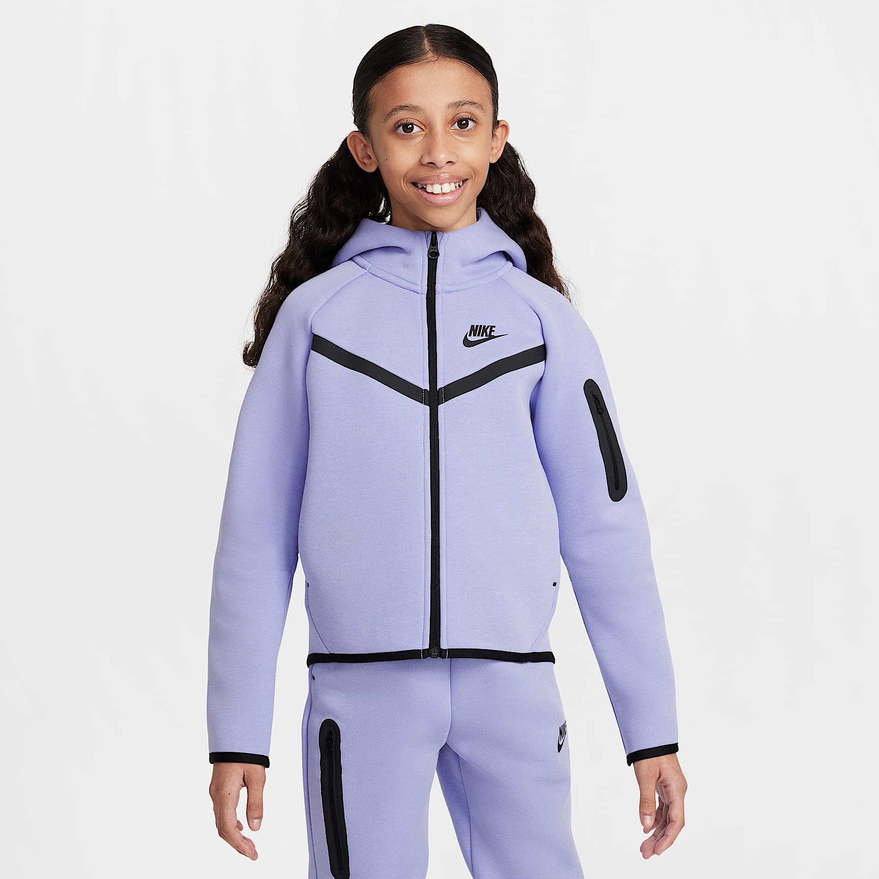 Nike Sportswear Tech Fleece Girls' Full-Zip Hoodie