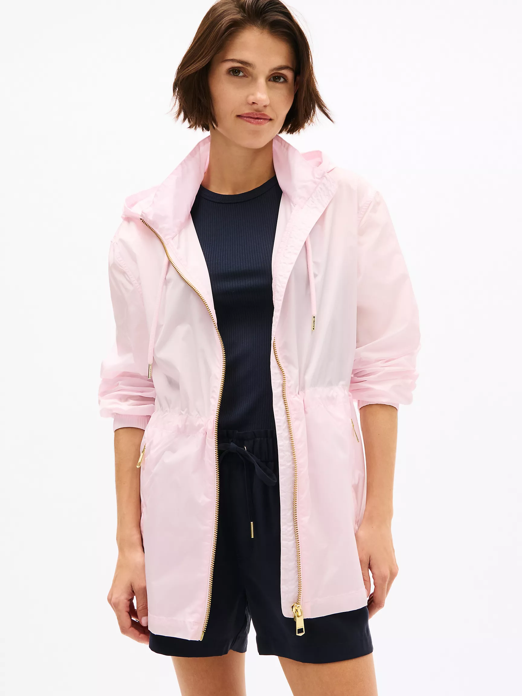 Женская куртка Tommy Hilfiger, Ветровка с капюшоном и водоотталкивающим покрытием