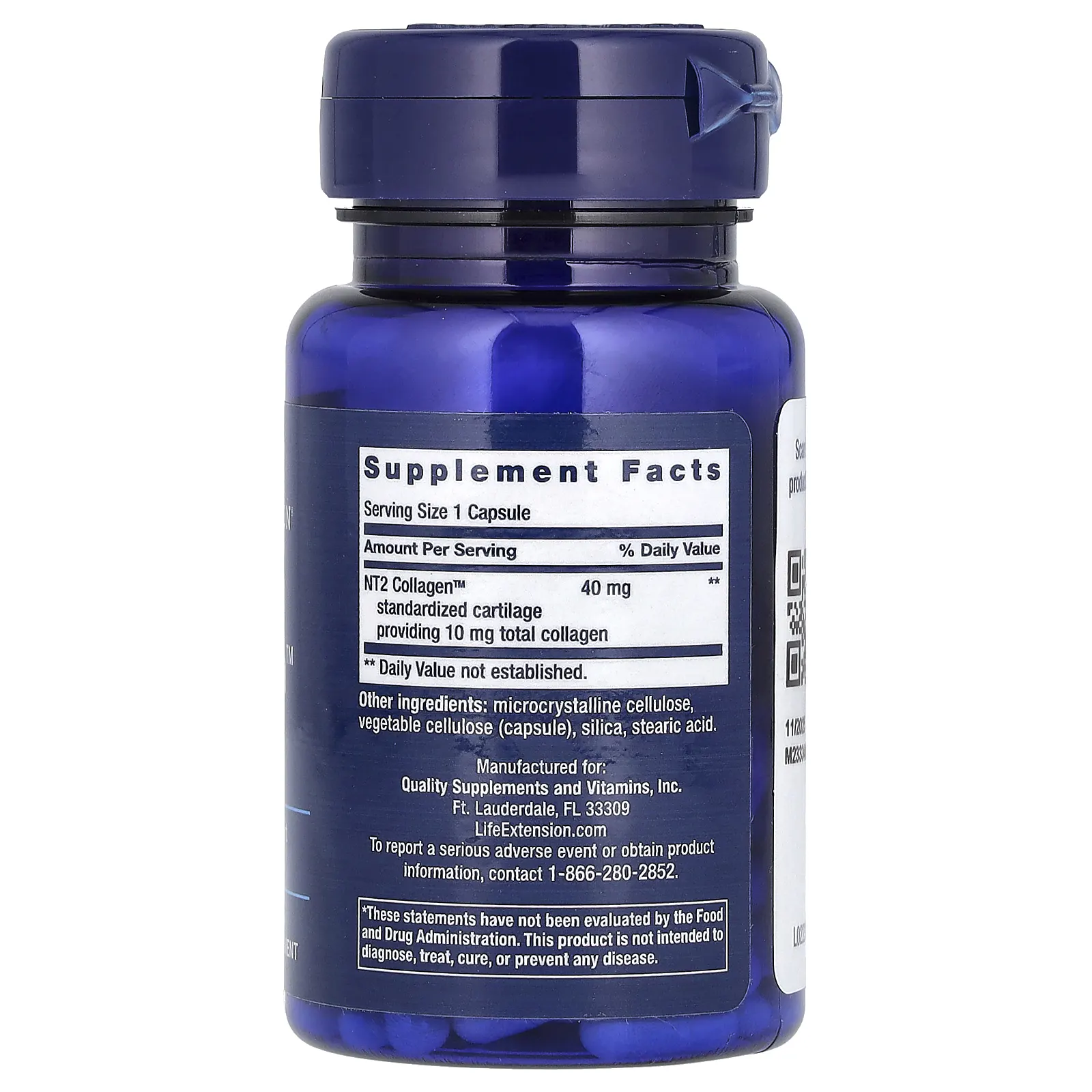 Life Extension, NT2 Collagen, 60 маленьких капсул