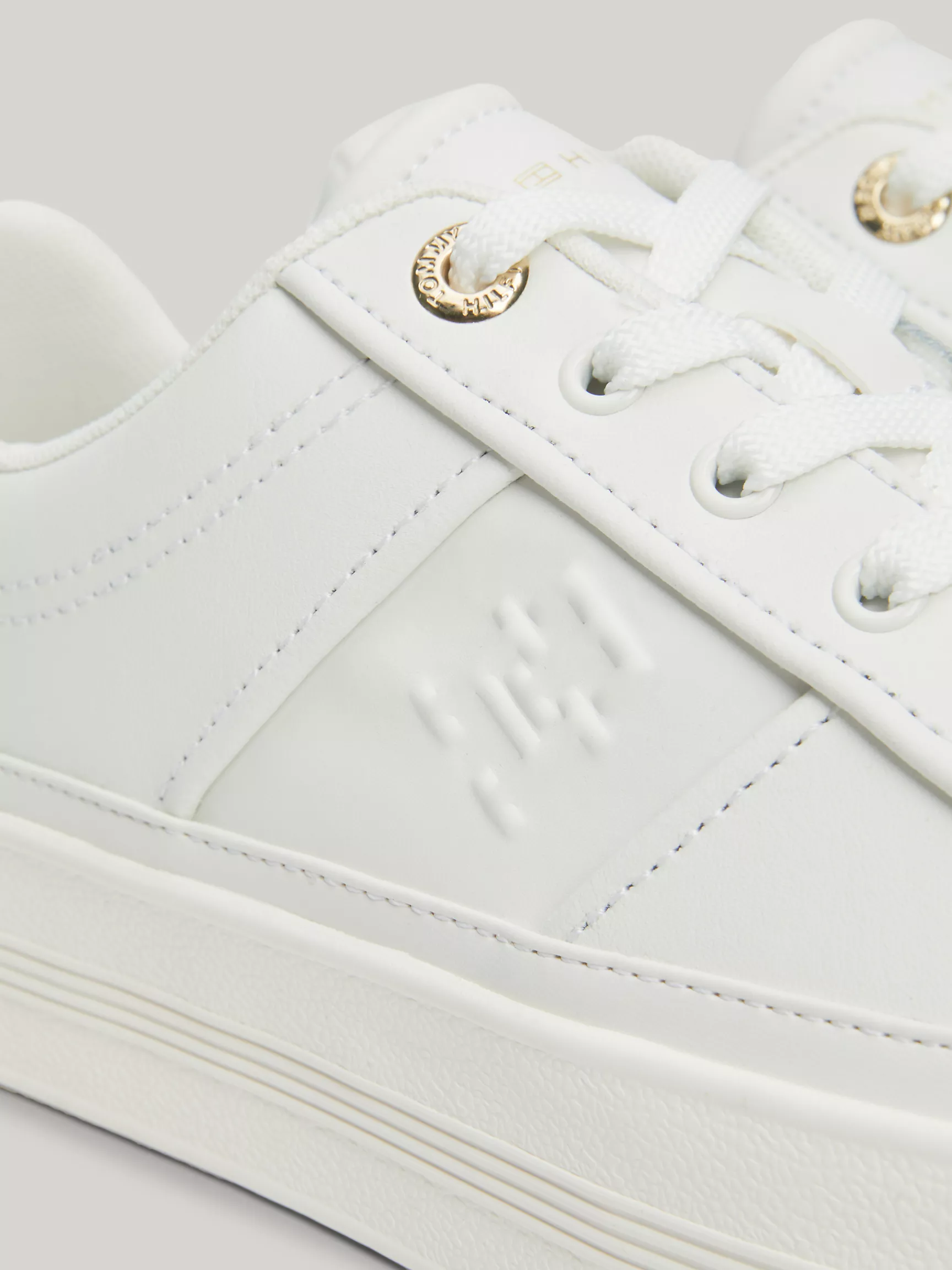 Женские кроссовки Tommy Hilfiger, Кожаные кеды на платформе с логотипом TH